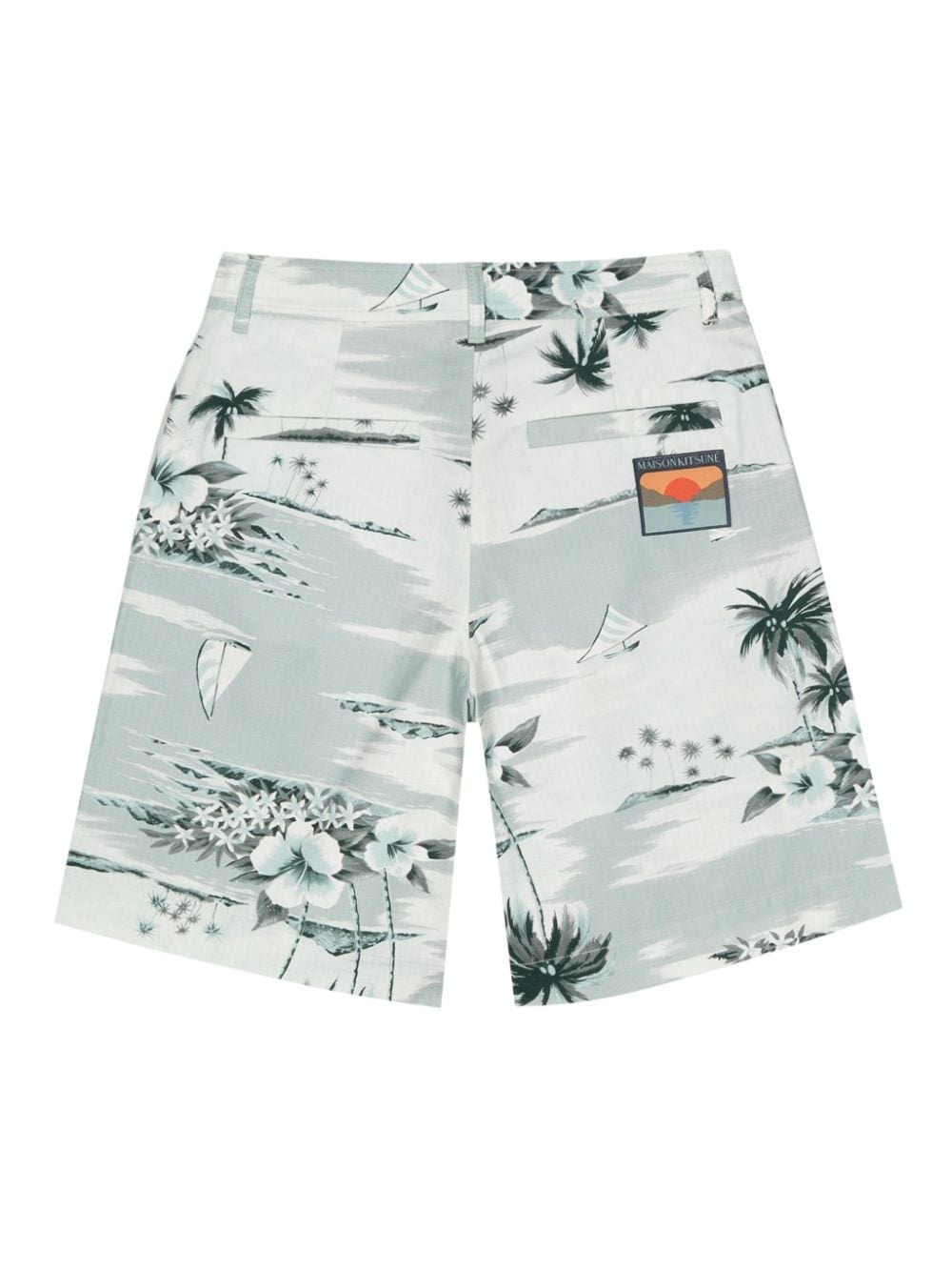 graphic-print deck shorts - 2