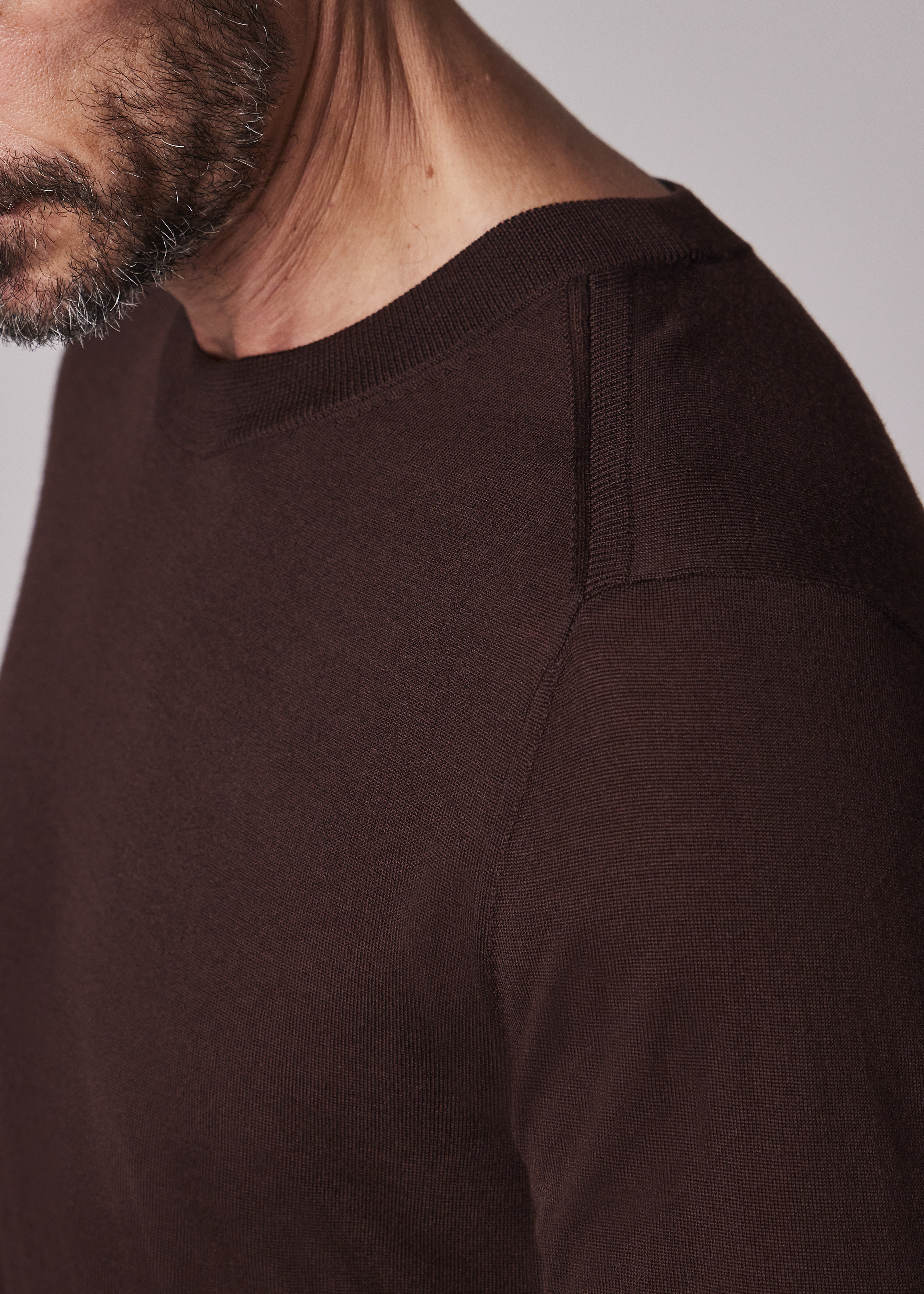Burgundy Merino Wool Sweater - 5