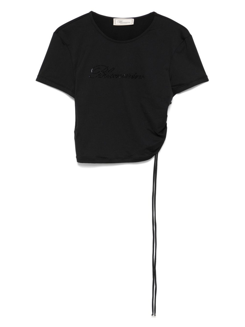 rhinestone-logo T-shirt - 1
