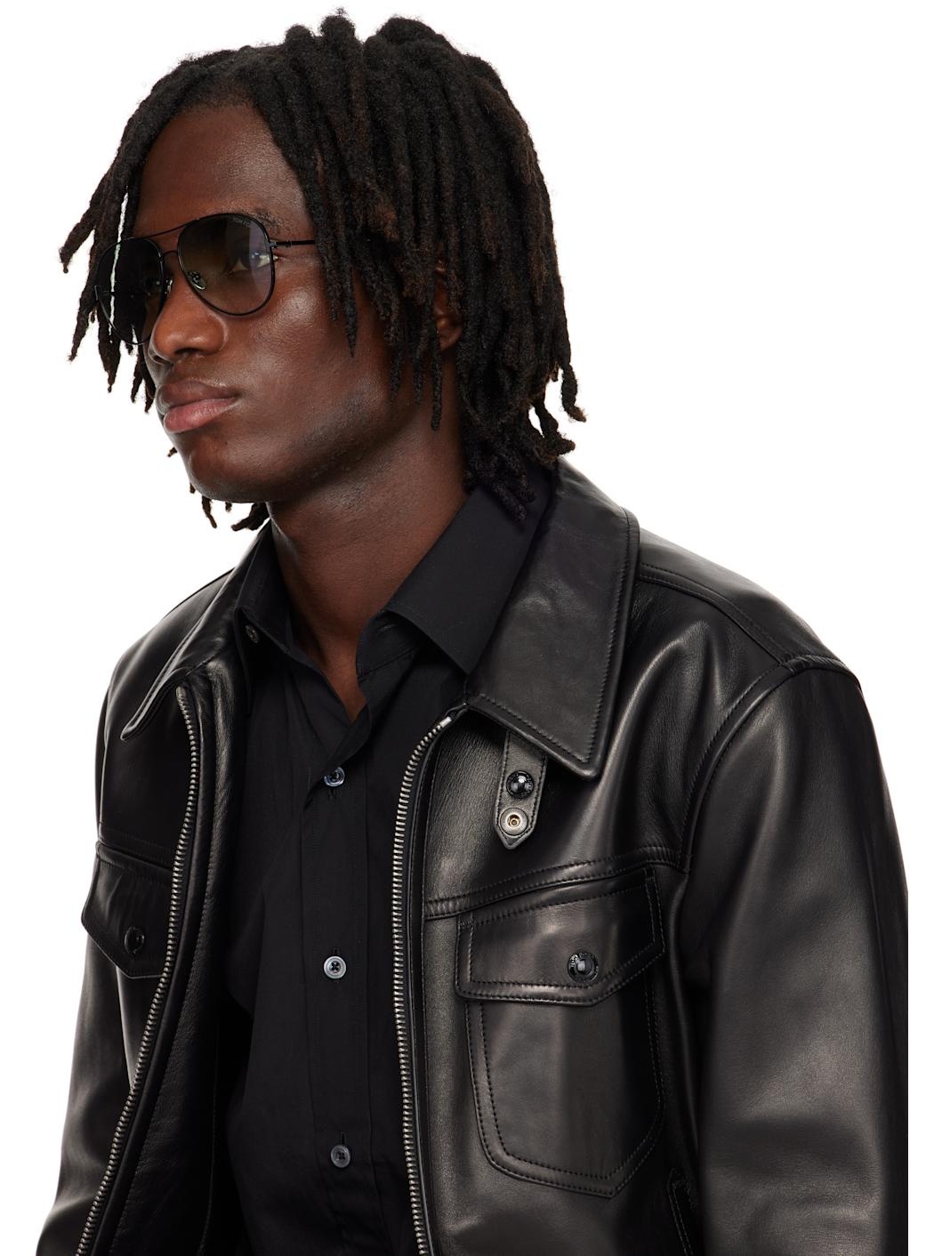 Black Polarized Clark Sunglasses - 4