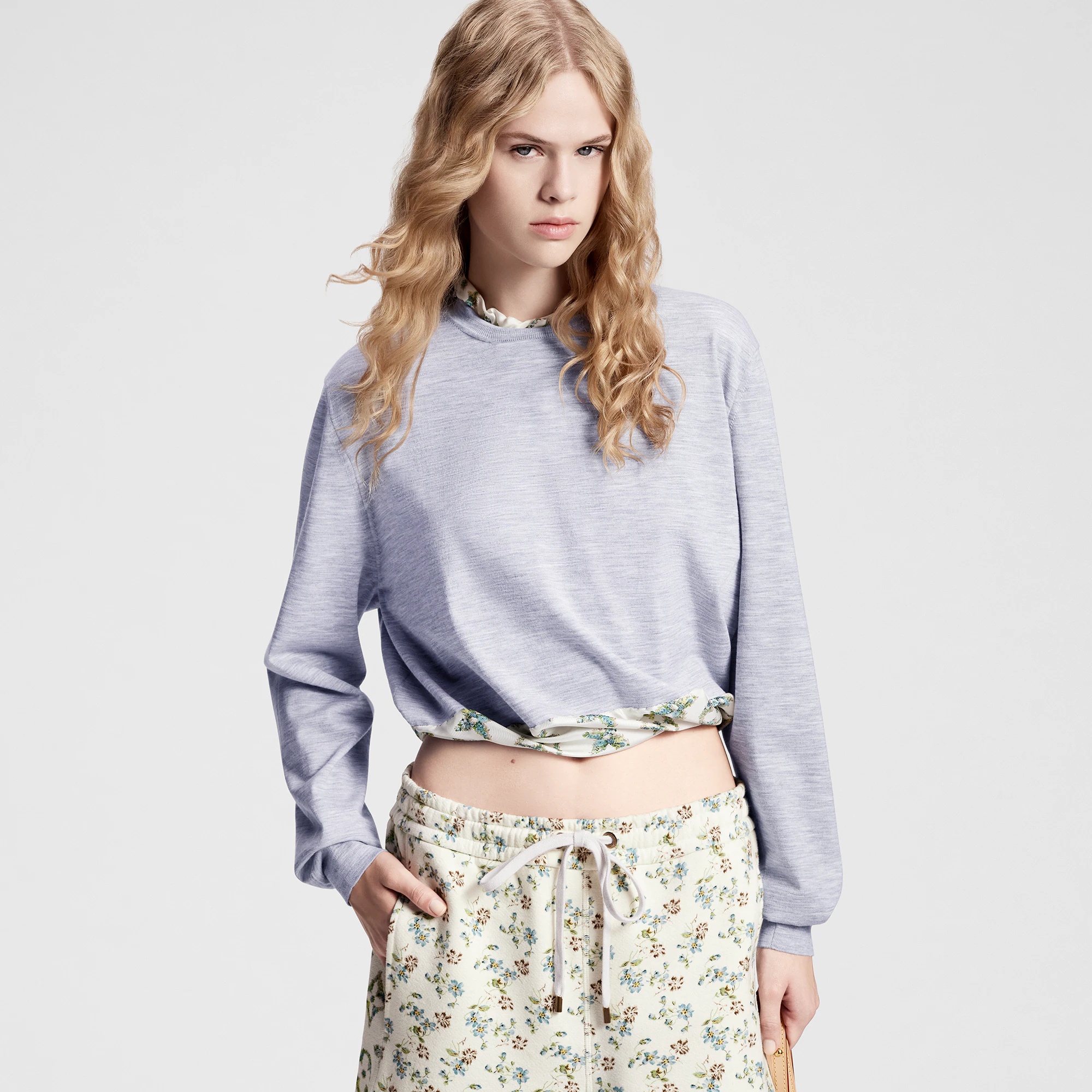 Floral Monogram Hem Sweater - 5