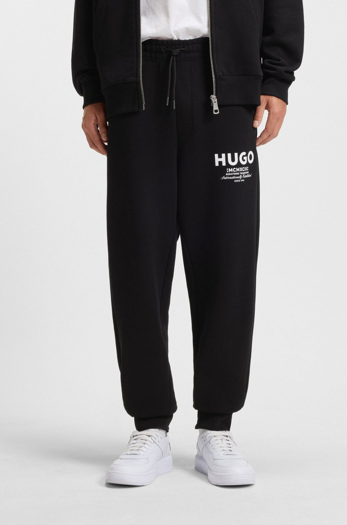 COTTON-TERRY TRACKSUIT BOTTOMS WITH LOGO PRINT - 2