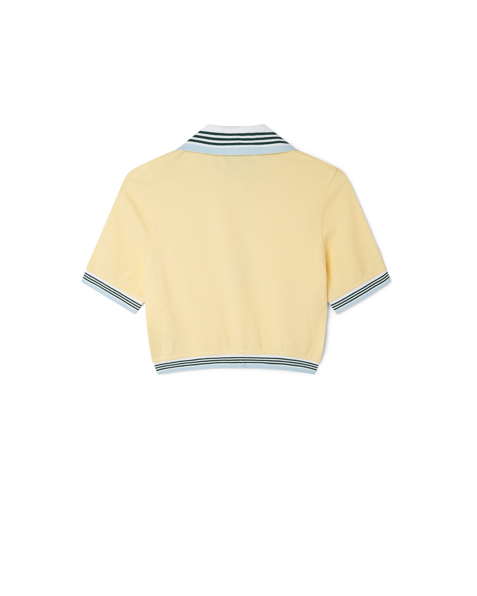 Cropped Pique Polo Shirt - 6