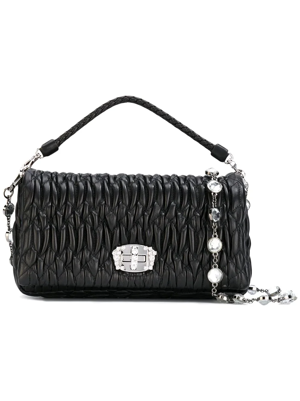 quilted clutch bag - 1