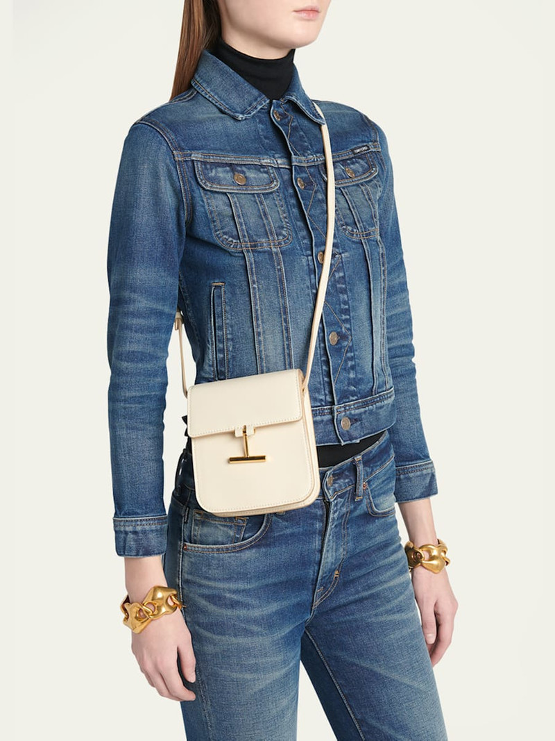 TOM FORD Tara Mini Crossbody Bag in Grain Leather outlook
