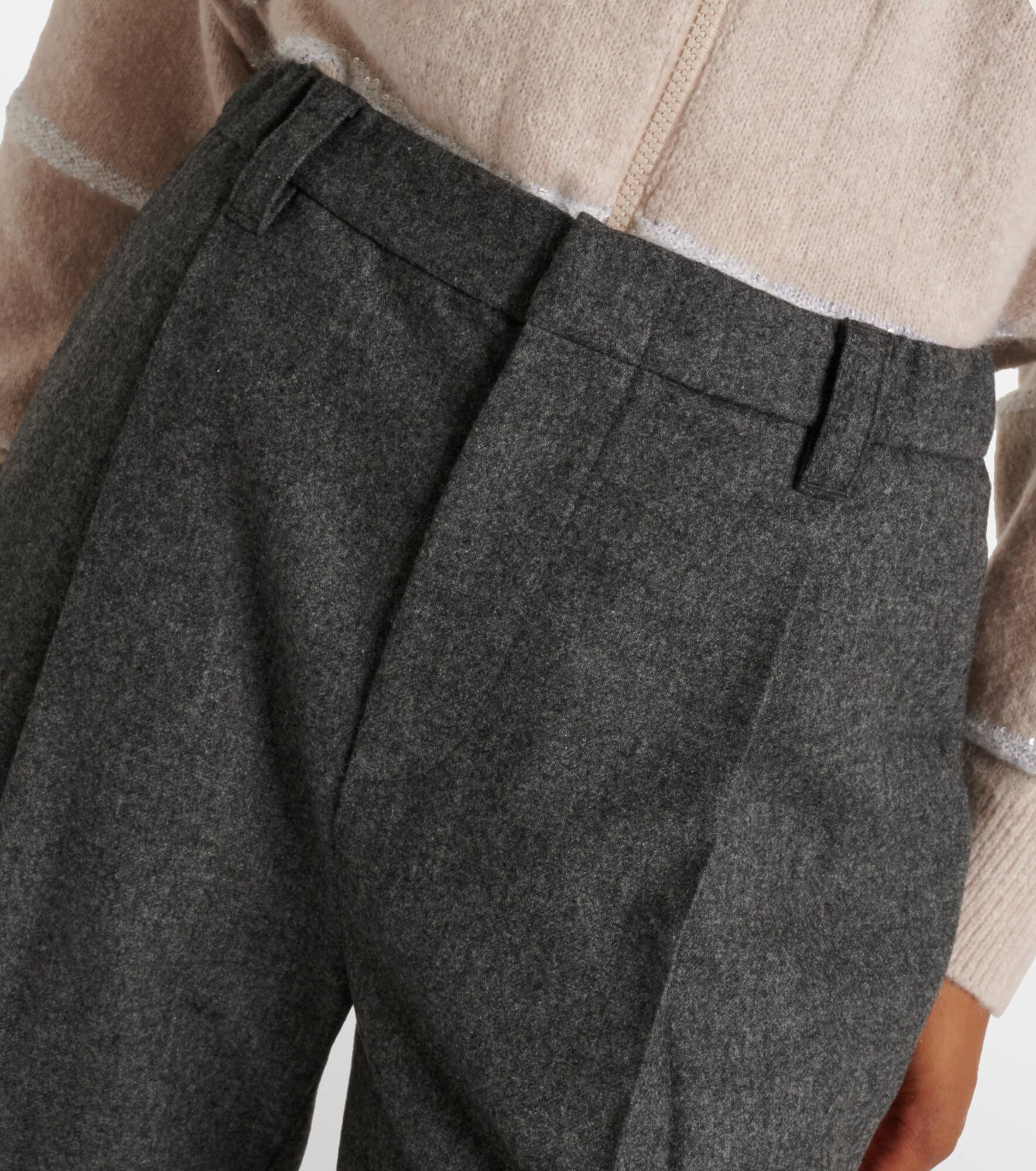 Wool and cashmere straight pants - 4
