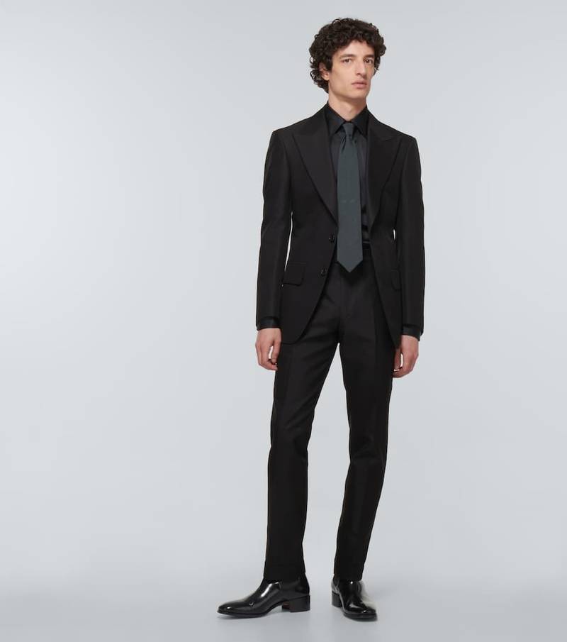 TOM FORD Cotton, wool and silk suit outlook