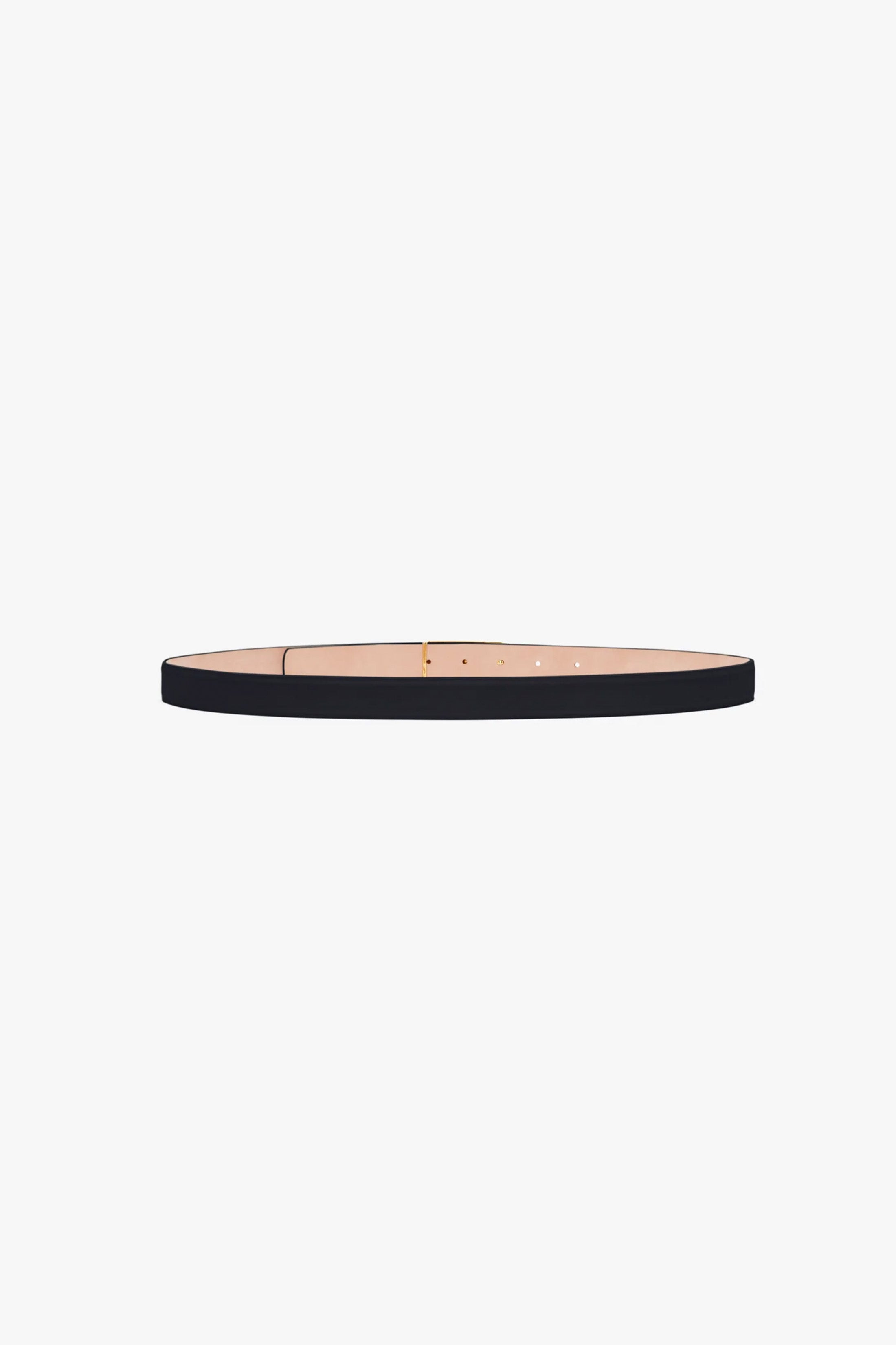 Frame Belt In Navy Leather - 3