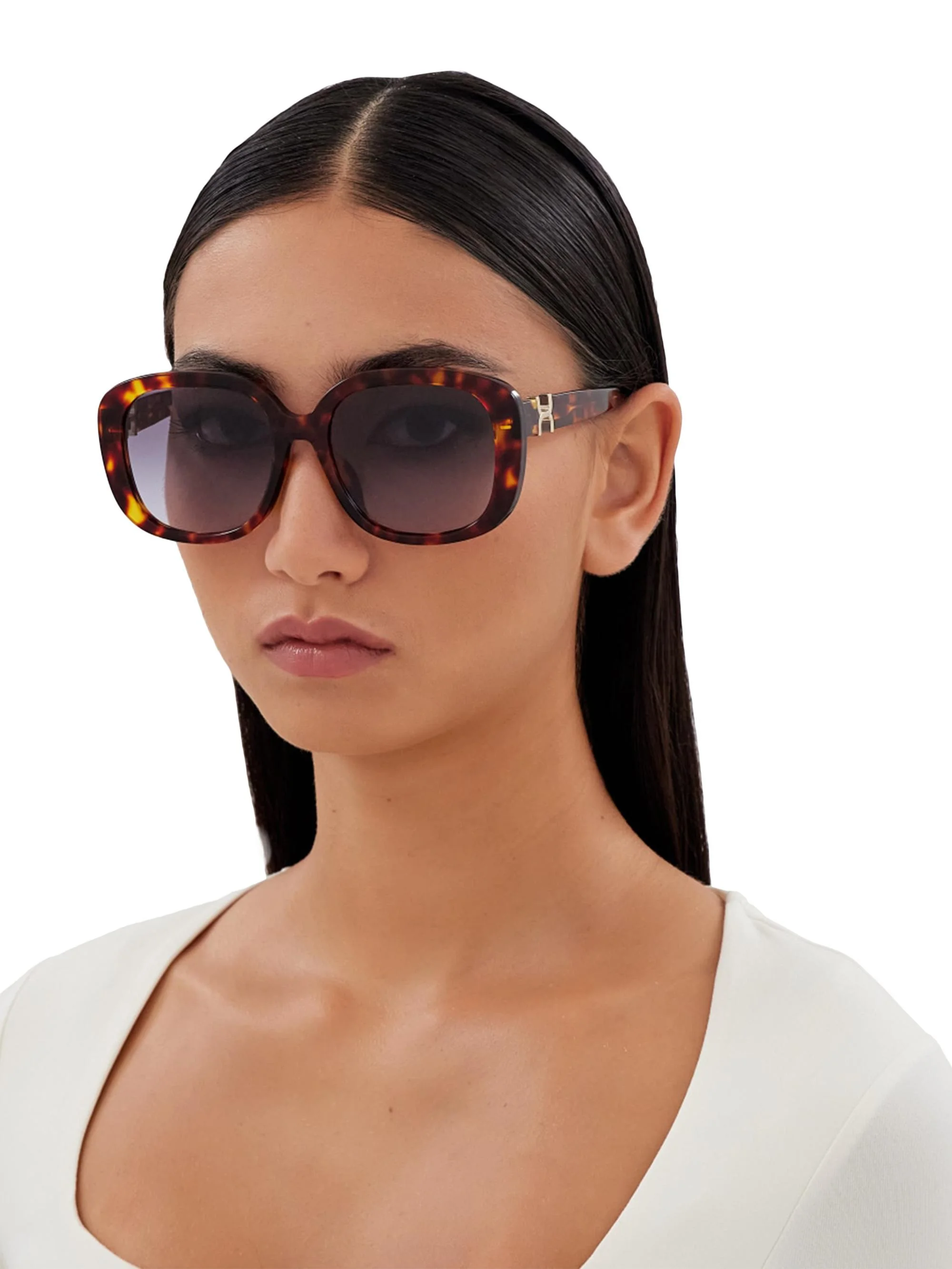 Women's Marcie 56MM Square Sunglasses - Havana Grey - 1