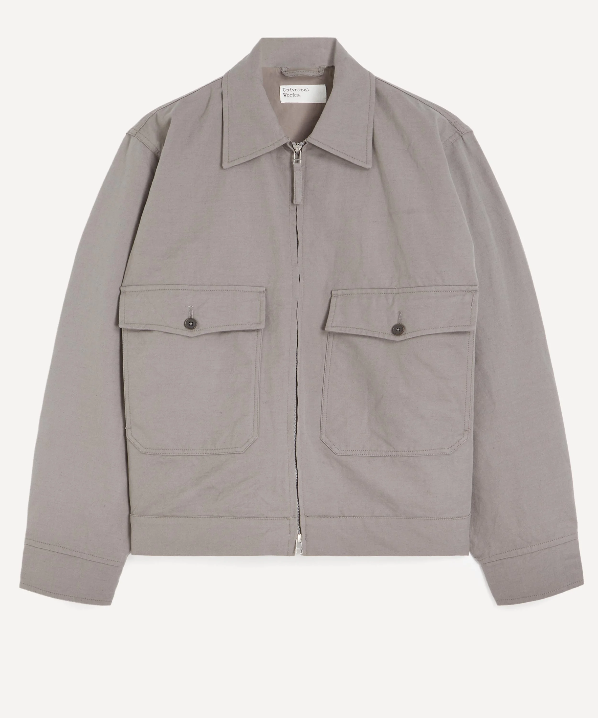 Mid-Grey Linen Slub Weave E130 Jacket - 1
