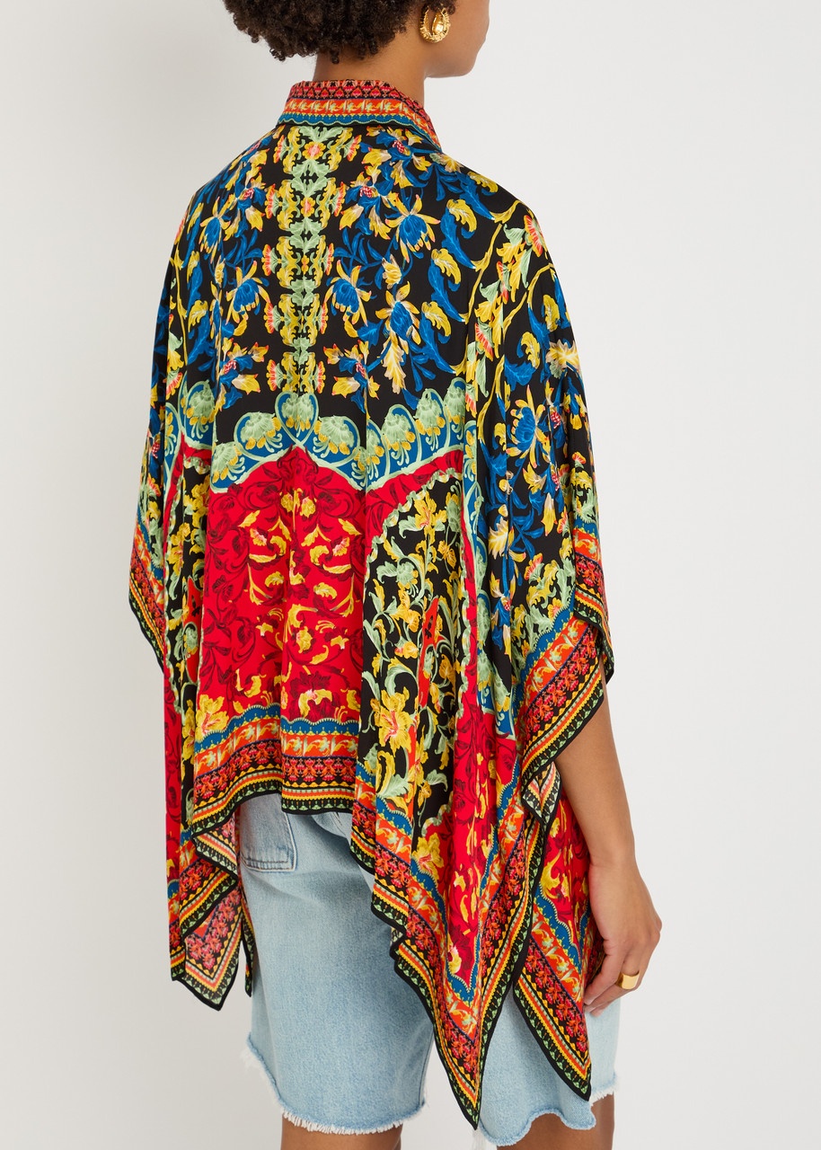 Alice + Olivia Deanne Printed Satin Blouse - 3