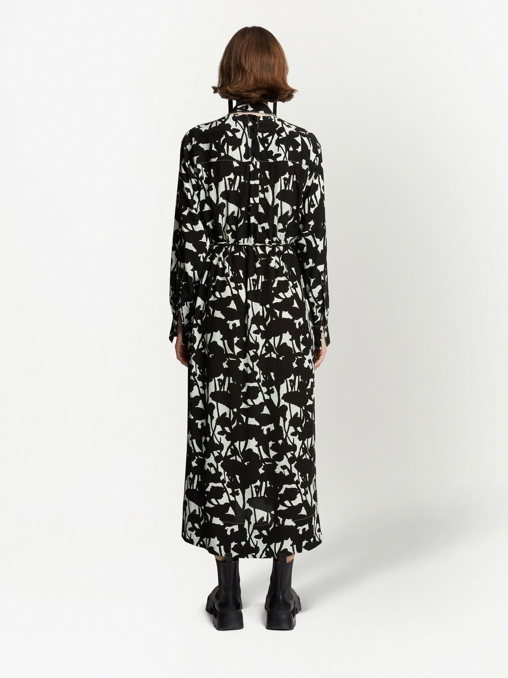 long-sleeve shirt dress - 4