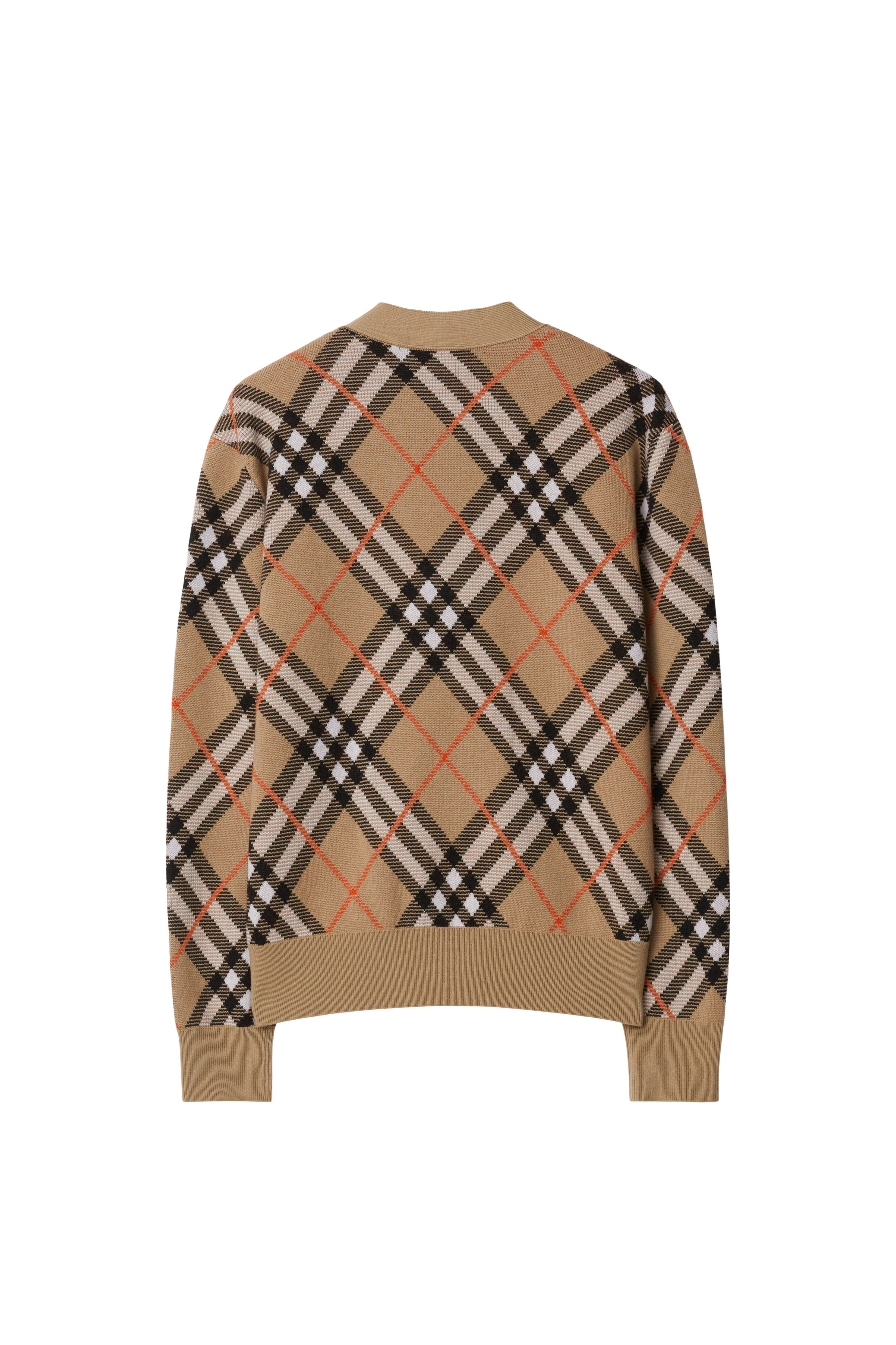 burberry Check Wool Mohair Blend Cardigan in Sand at Nordstrom - 5
