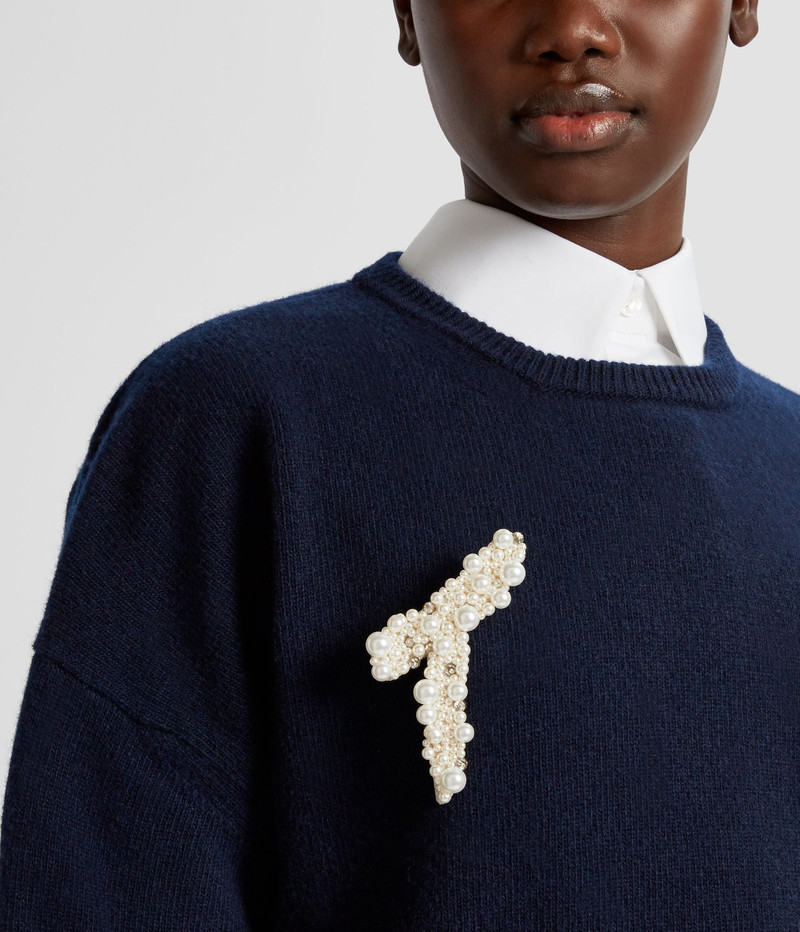 Erdem PEARL ALPHABET BROOCH T outlook