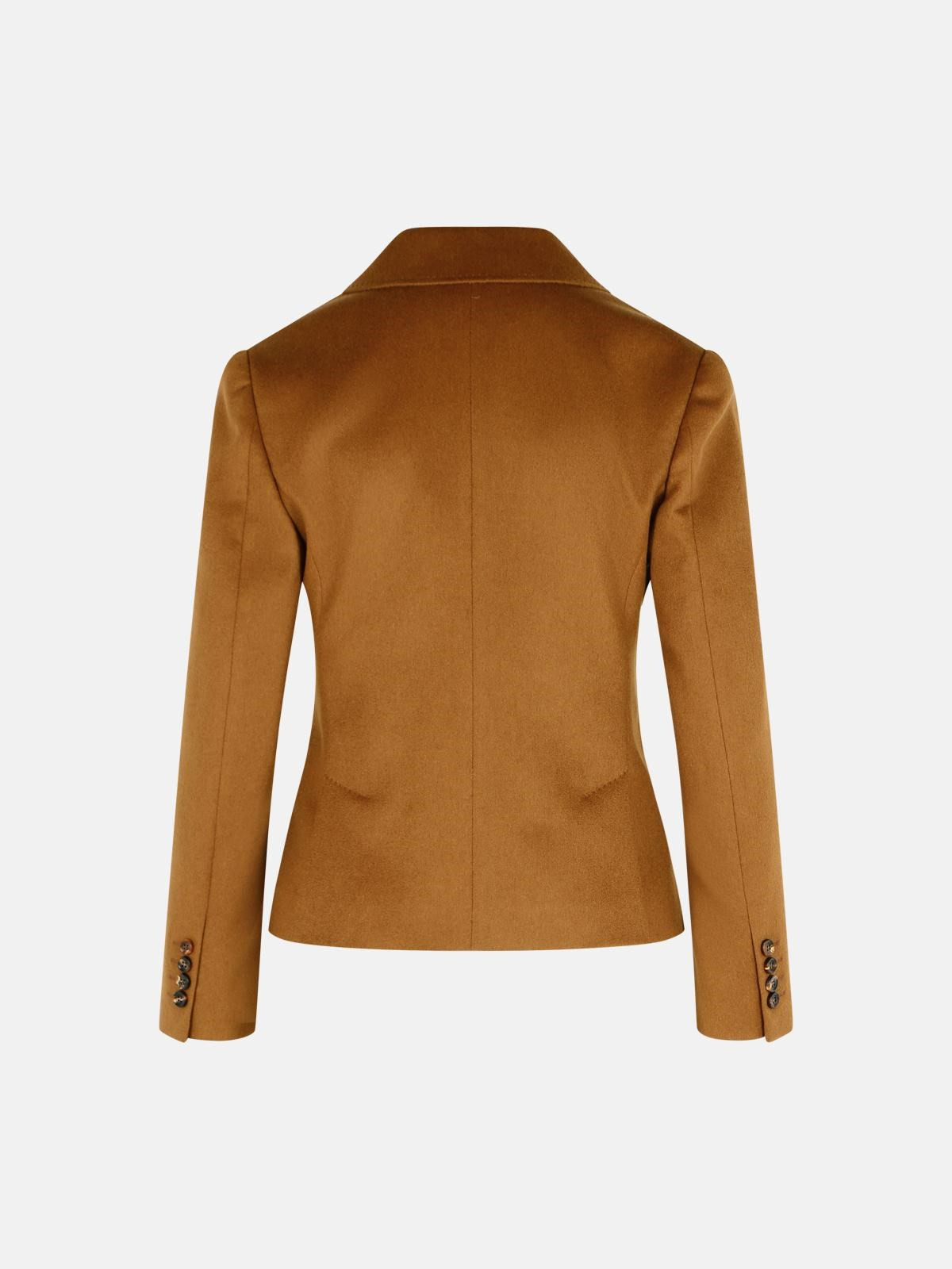 'GLENN' SHORT JACKET IN CAMEL LEATHER DRAP - 3