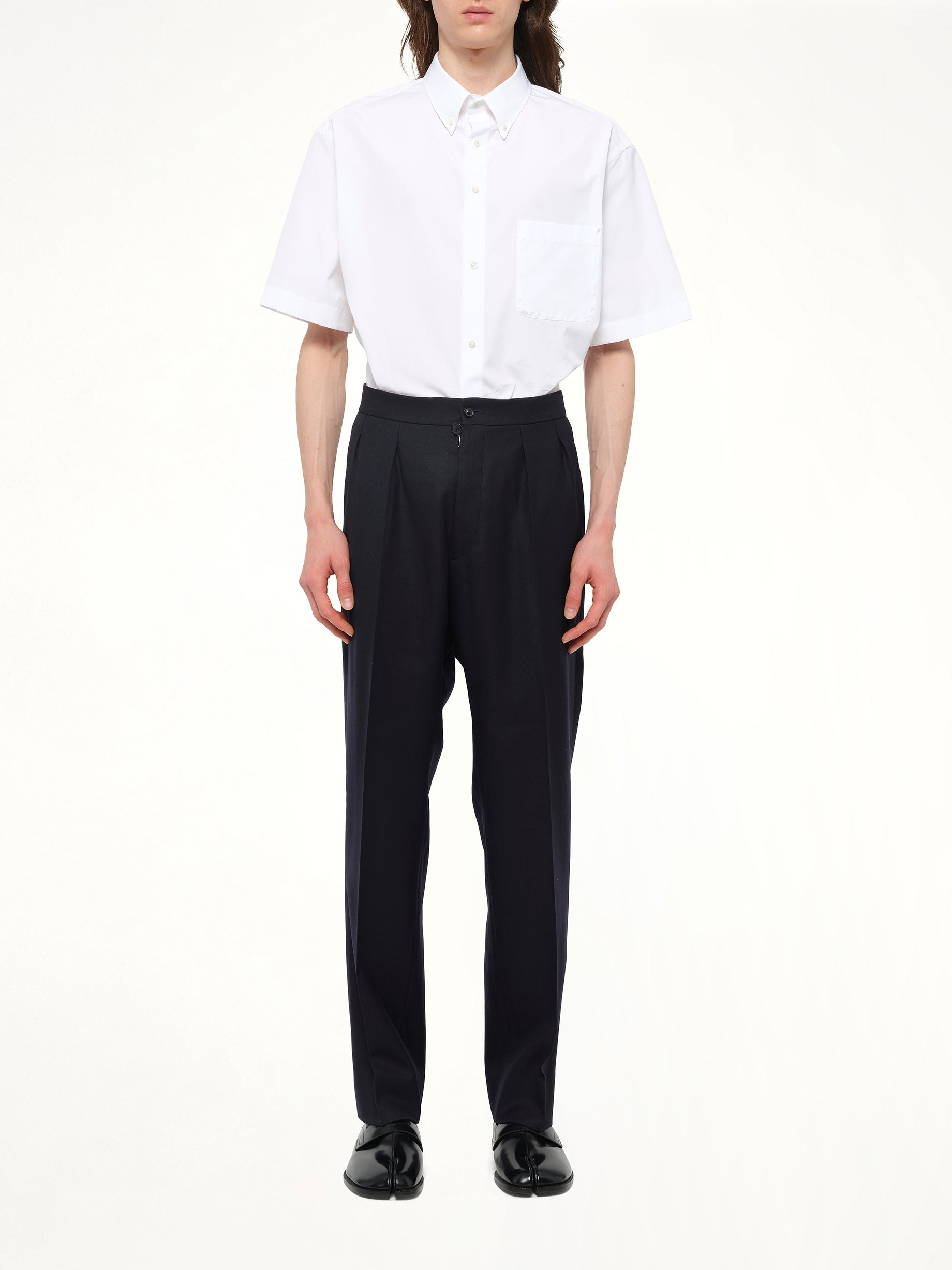 Wool Twill Pants in Blue - 7