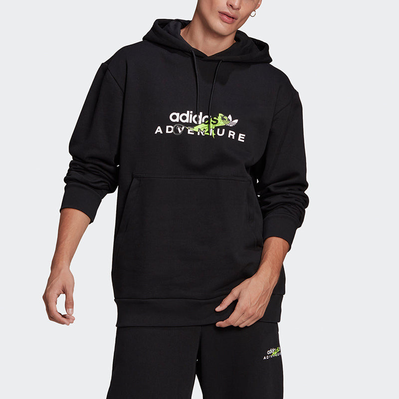 adidas adidas originals Adv Logo Hoody Athleisure Casual Sports Printing Pattern Black GN2325 outlook
