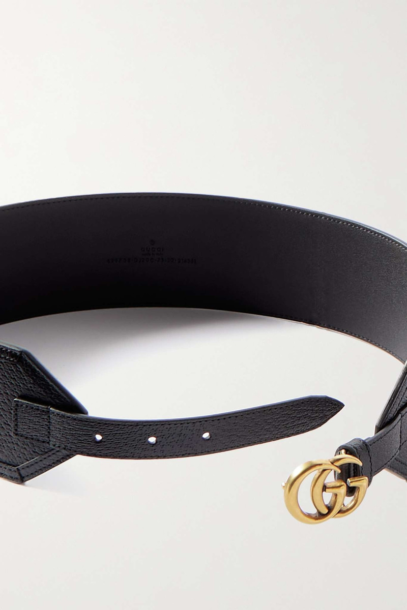 Textured leather waist belt 3