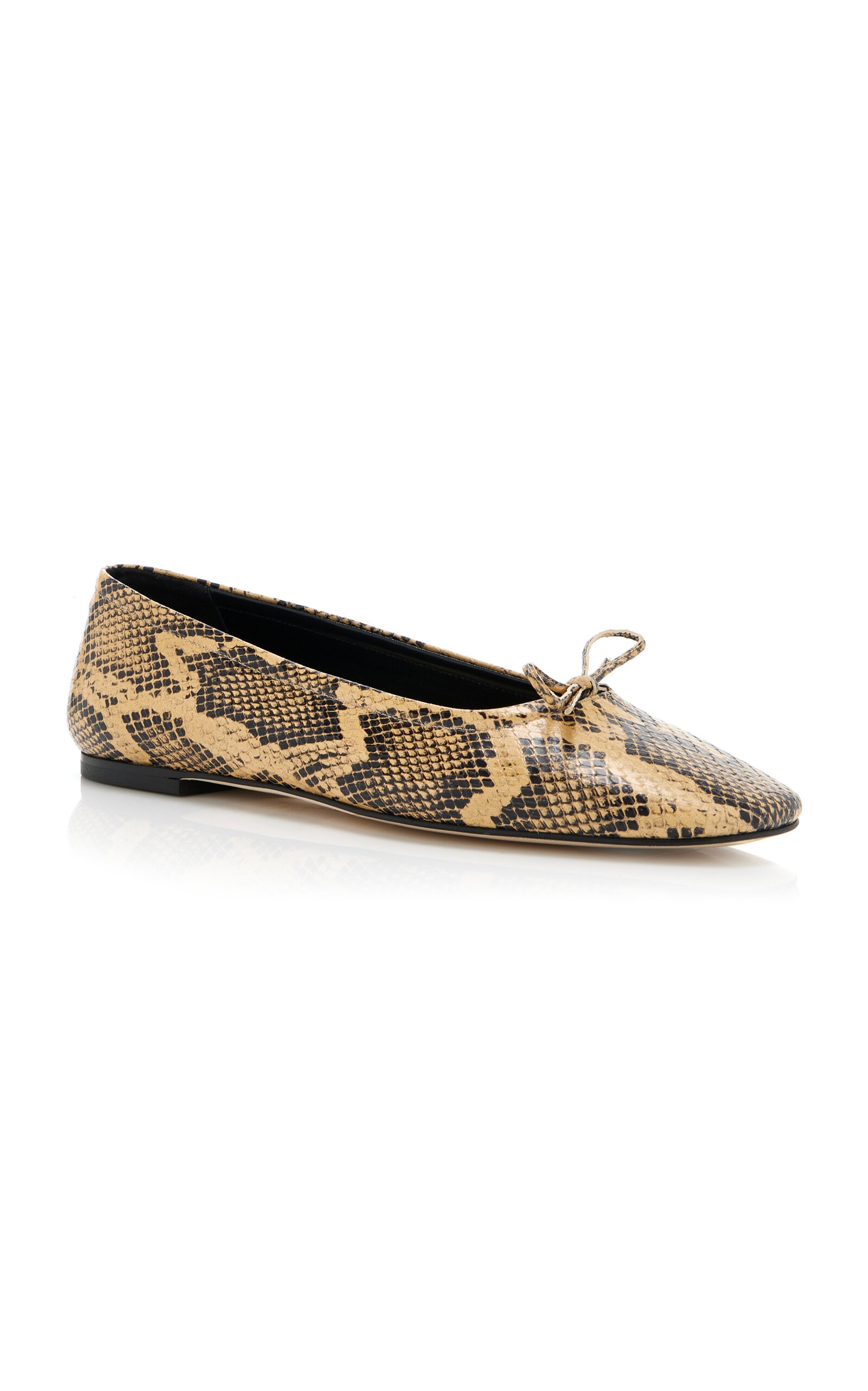Delfina Snake-Effect Leather Flats animal - 4