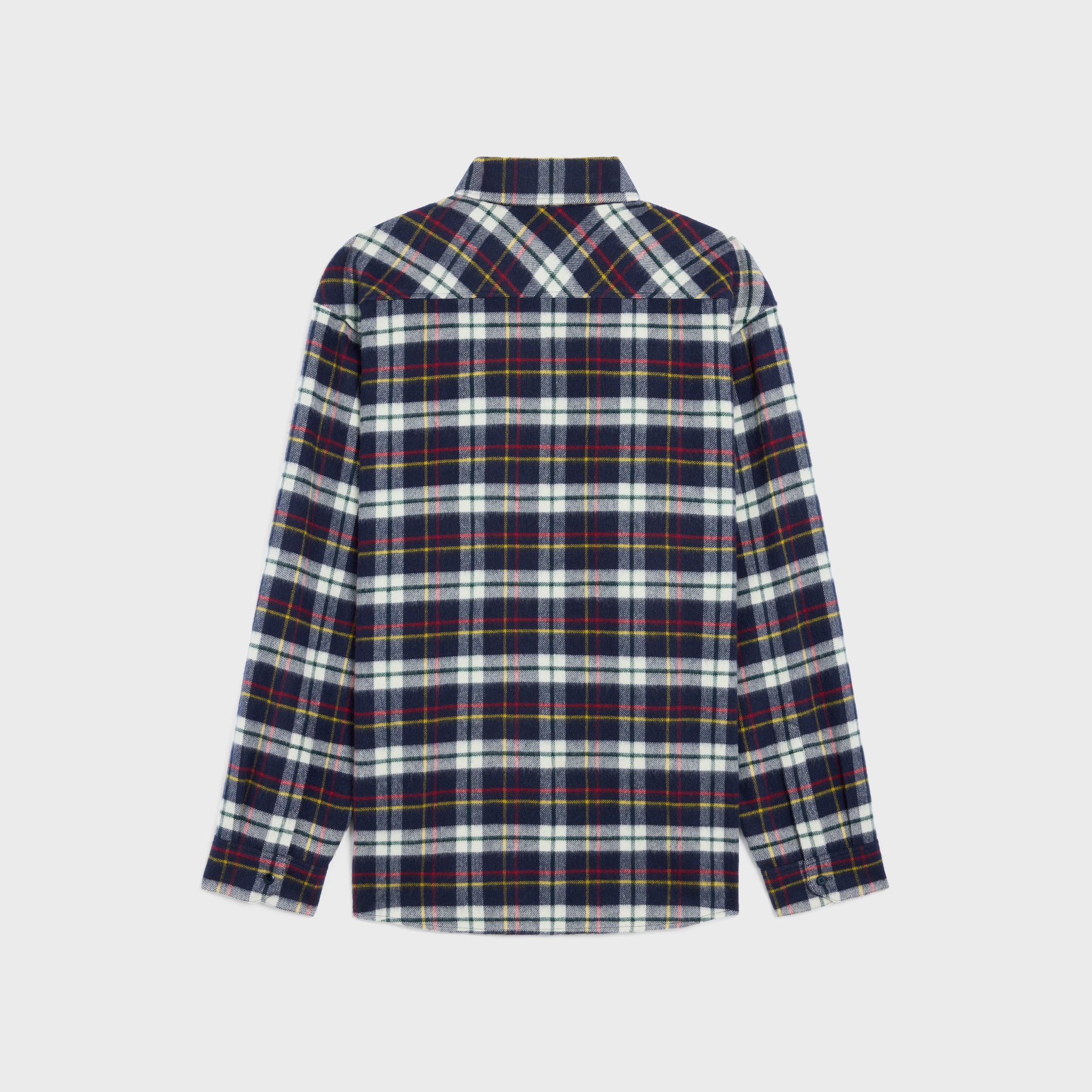 relaxed shirt IN BRUSHED CHECKED WOOL - 2