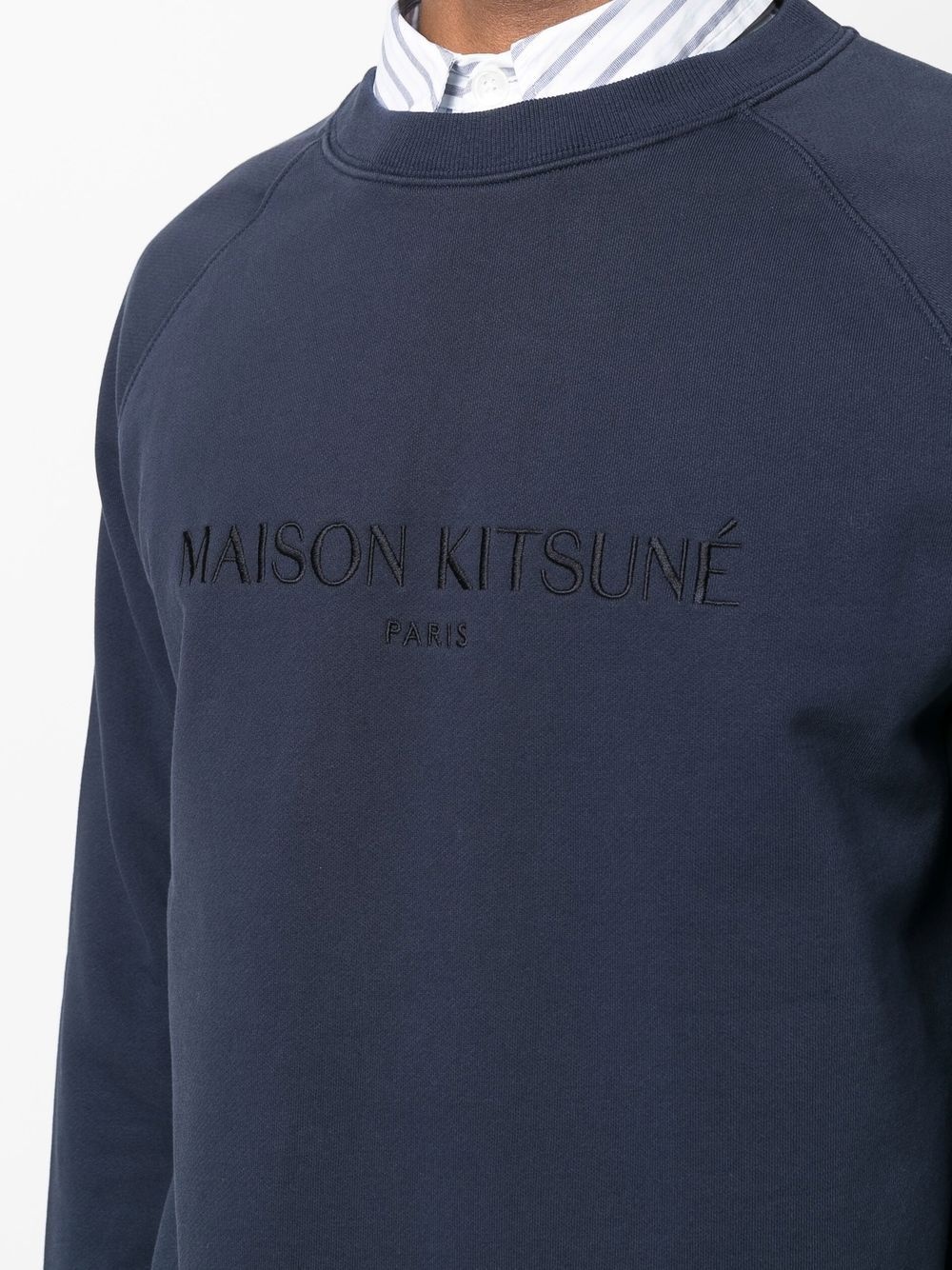 embroidered-logo cotton sweatshirt - 5