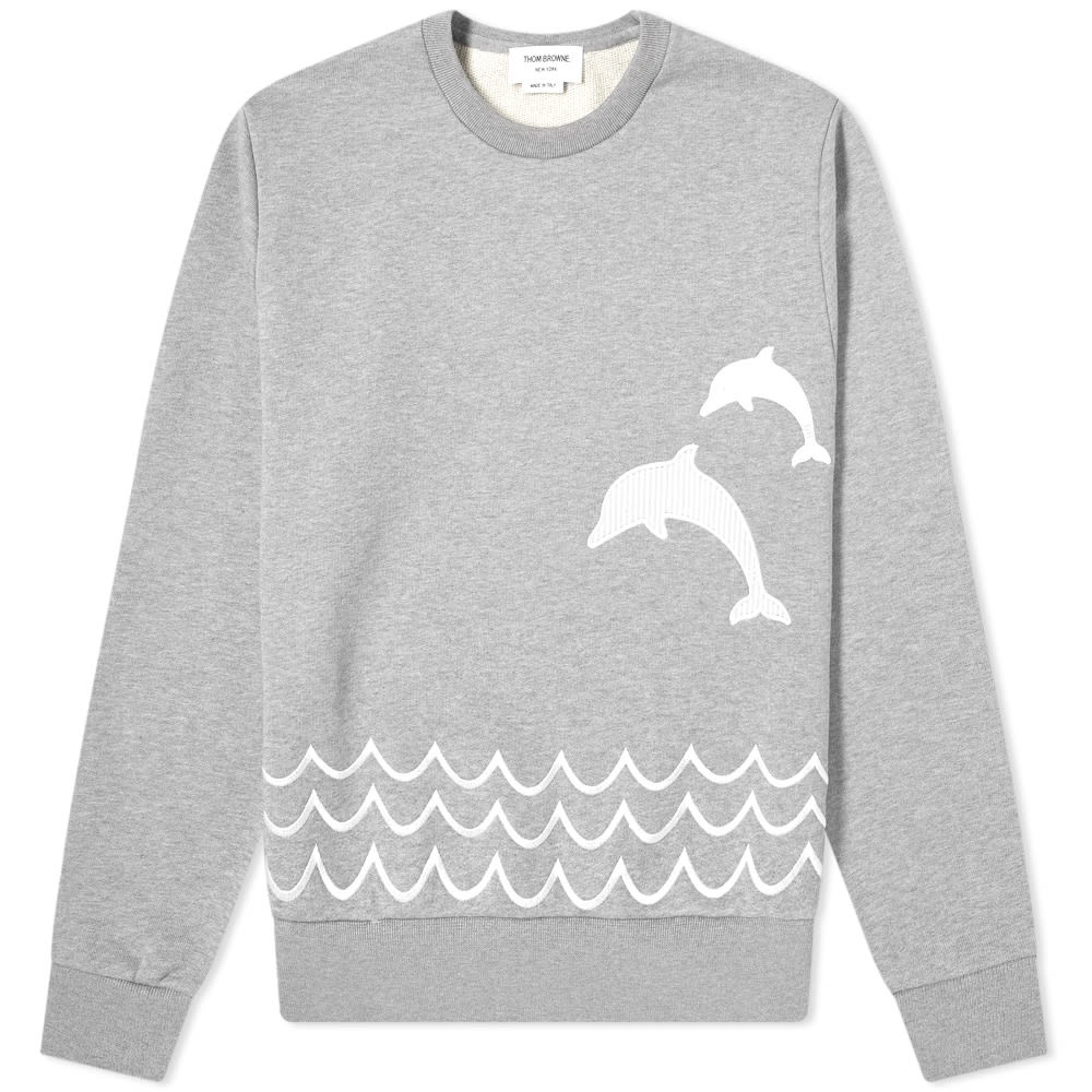 Thom Browne Dolphin Embroidered Crew Sweat - 1