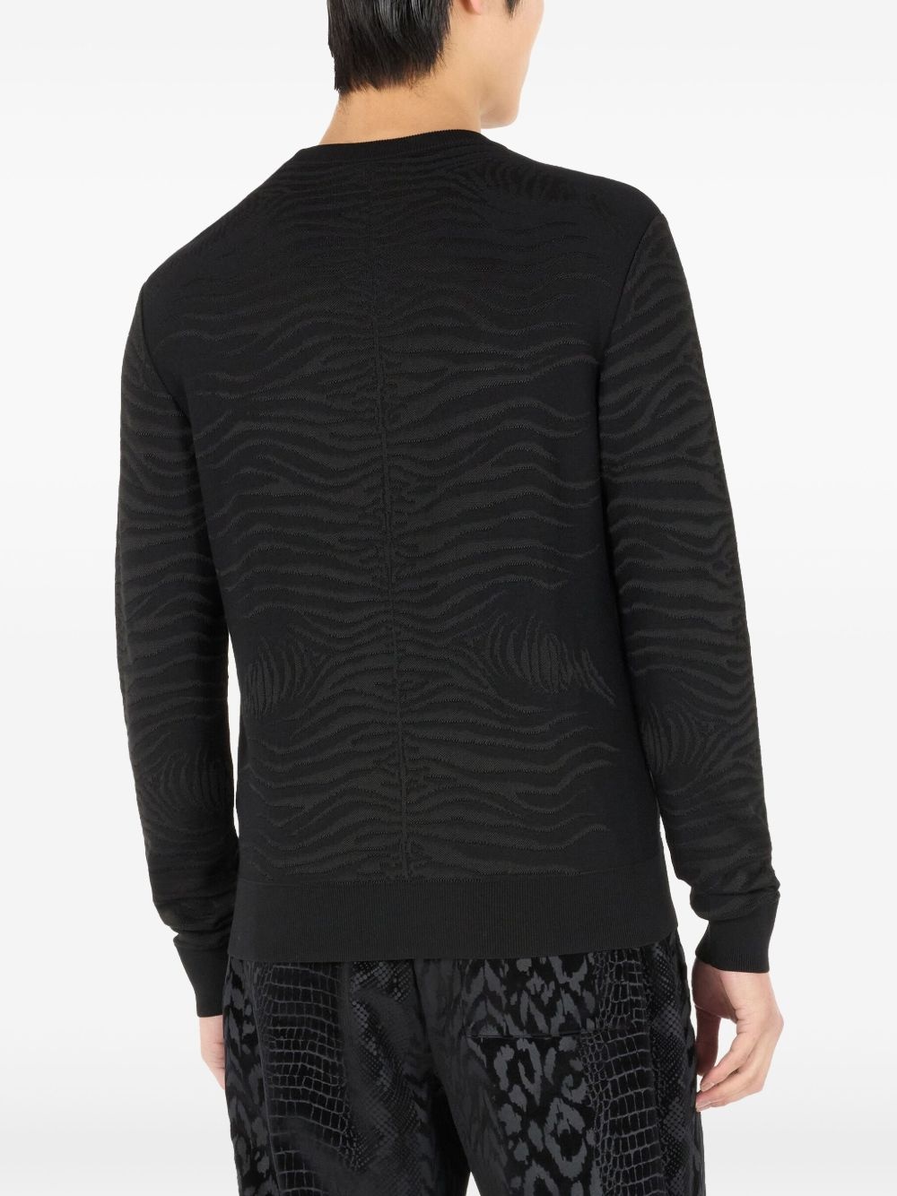 zebra-print sweater - 3