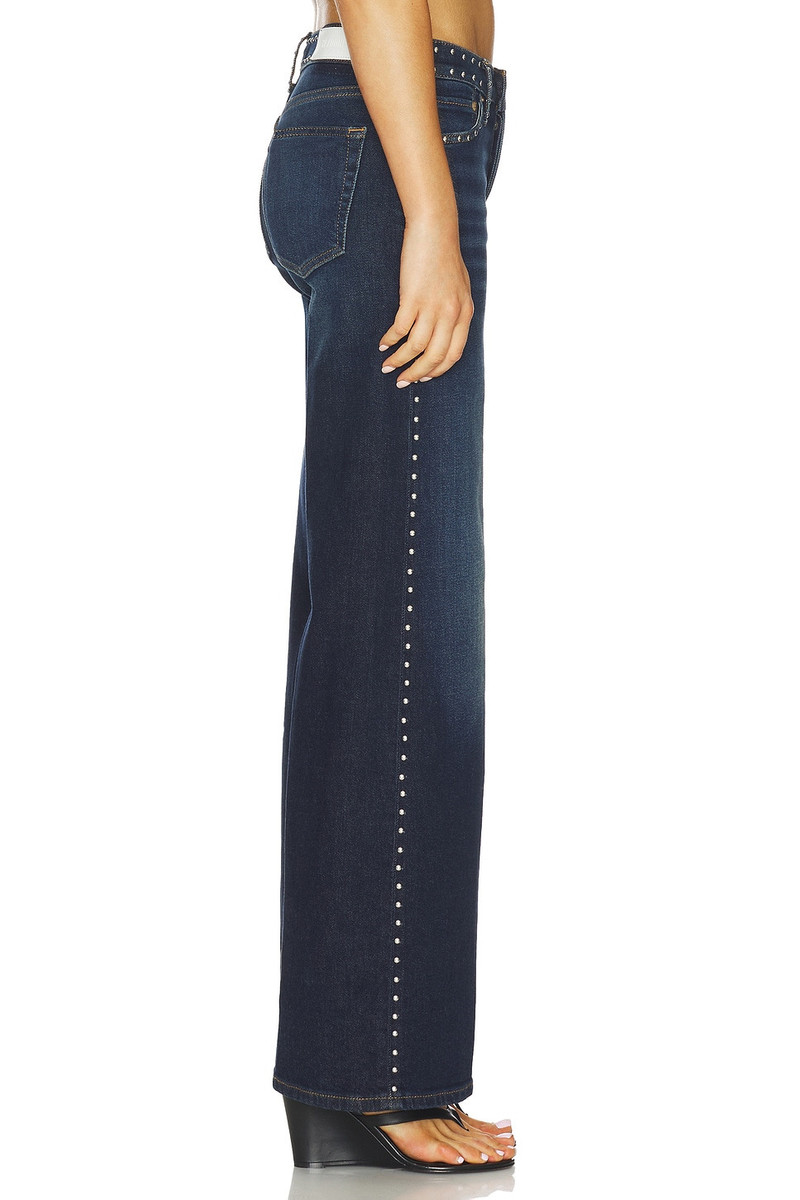 RE/DONE Studded Mid Rise Wide Leg Jeans outlook