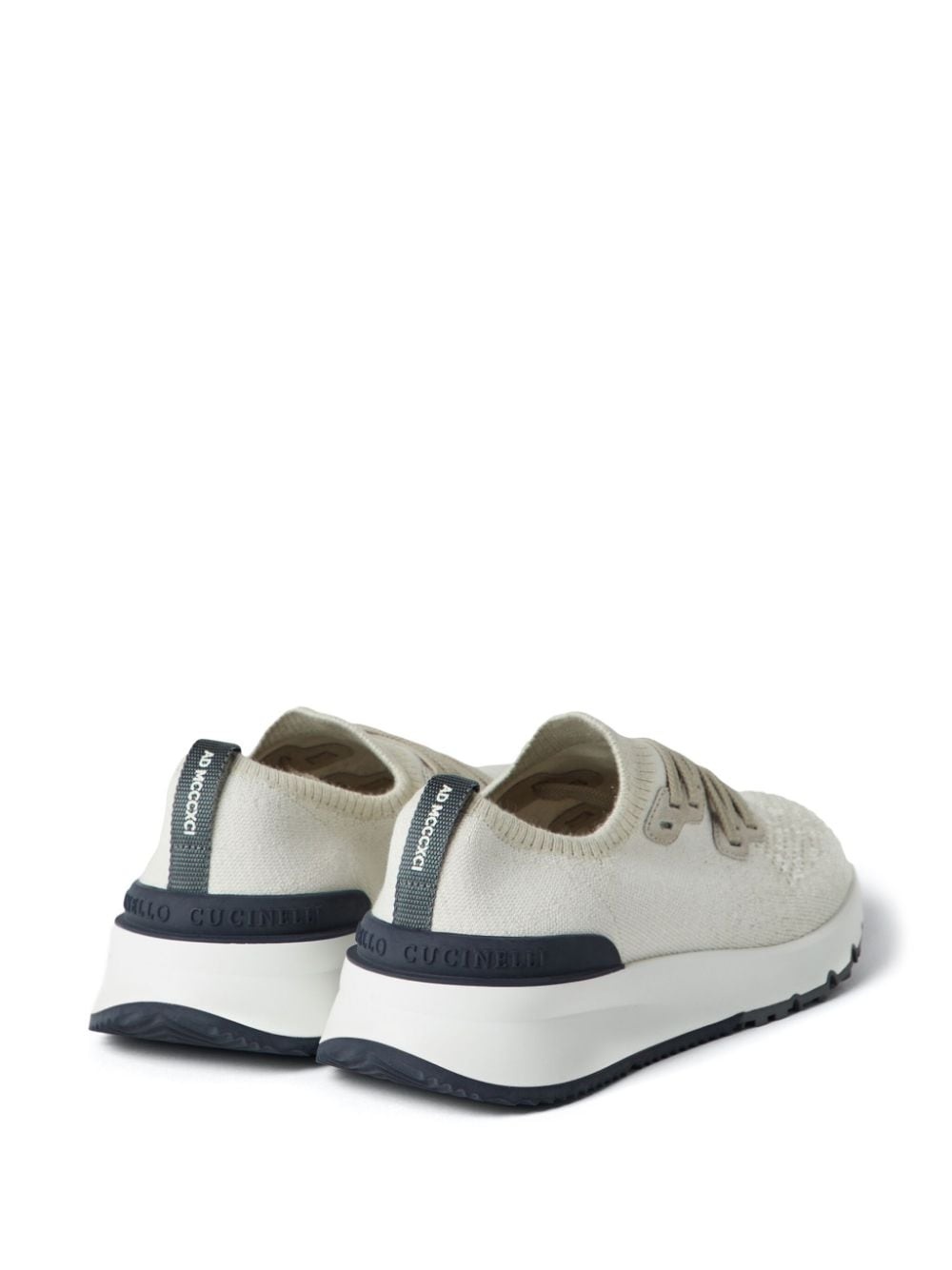 perforated-detail low-top sneakers - 3