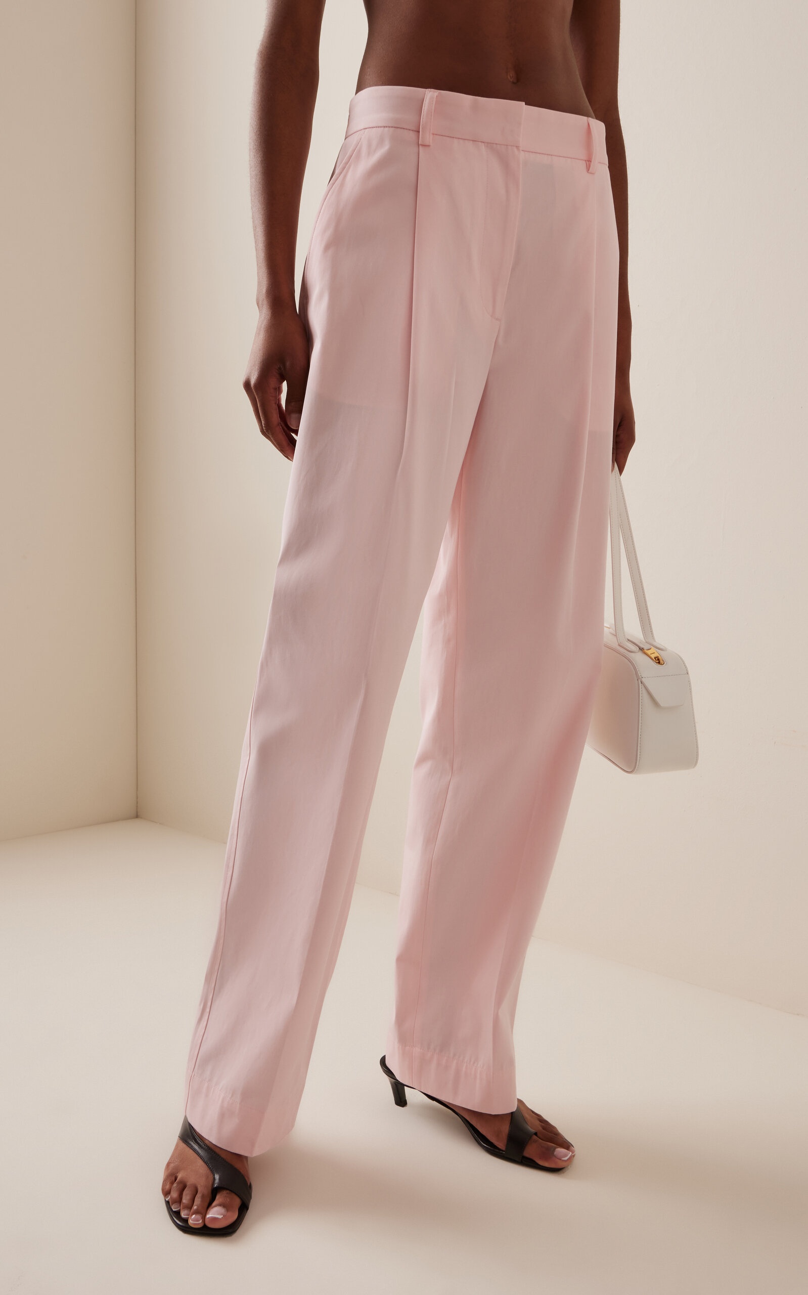 Totême Cotton Straight-Leg Pants pink | modaoperandi