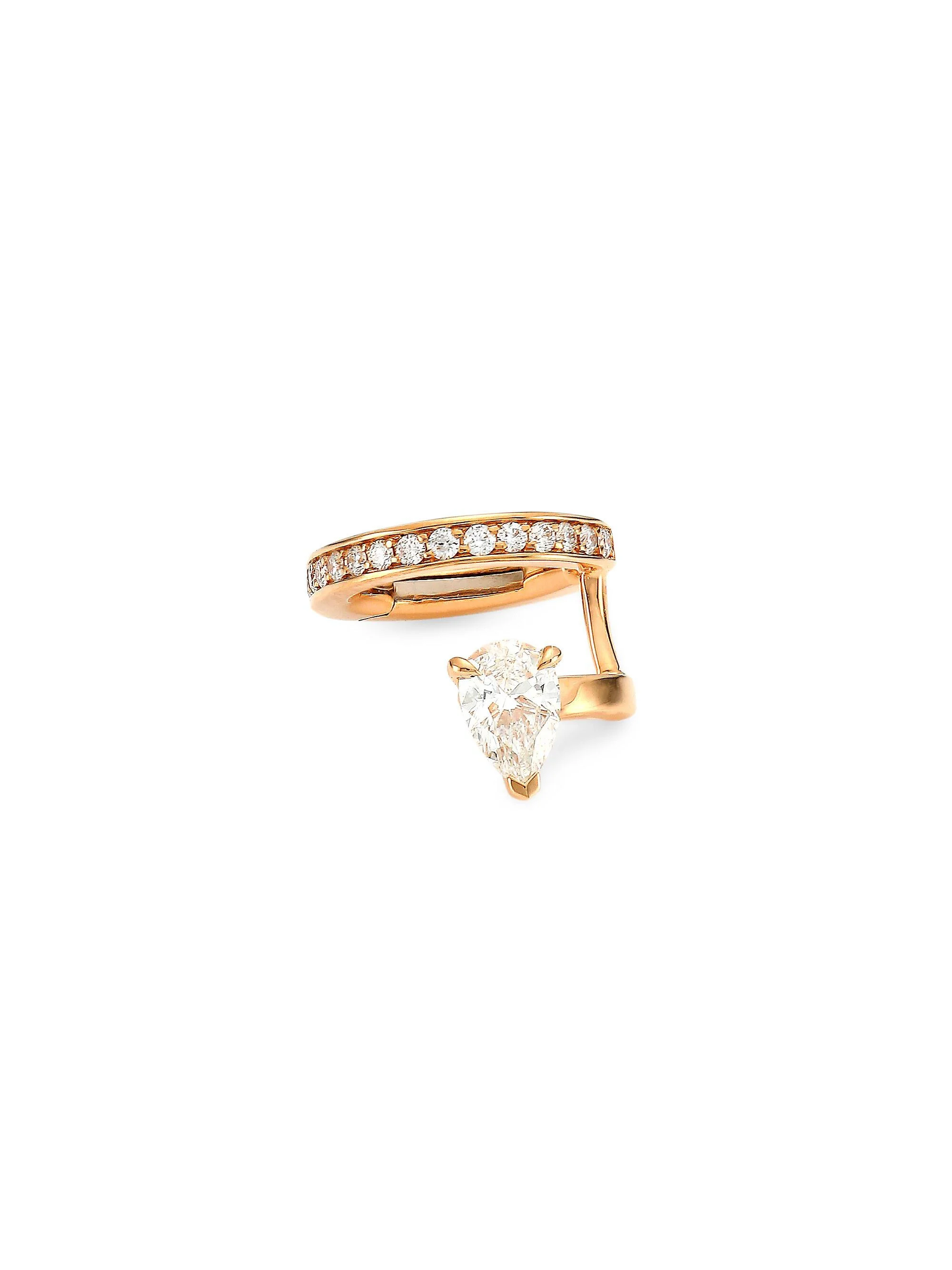 Women's Serti Sur Vide 18K Rose Gold & 0.36 TCW Diamond Ear Cuff - Rose Gold - 1