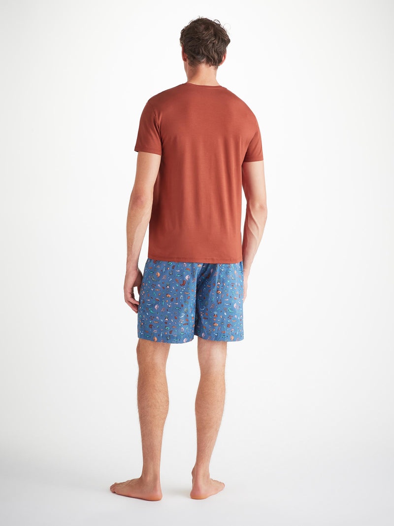 Men's T-Shirt Basel Micro Modal Stretch Rust Red - 4