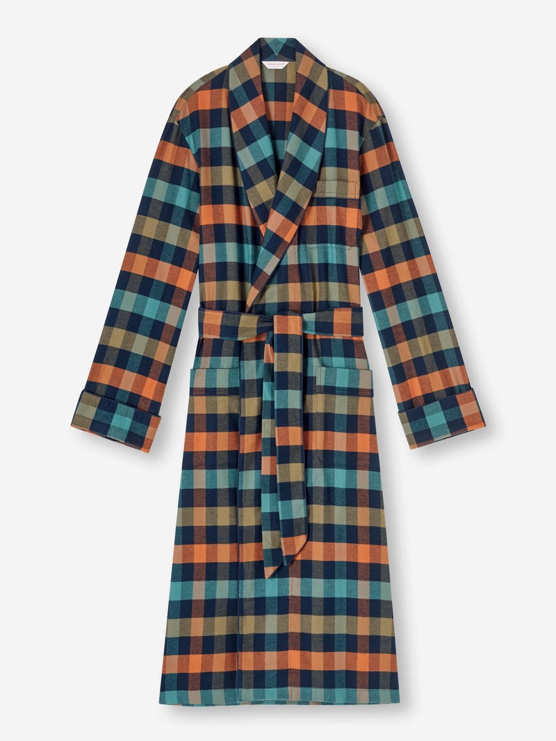 Men's Robe Kelburn 40 Brushed Cotton Multi - 1