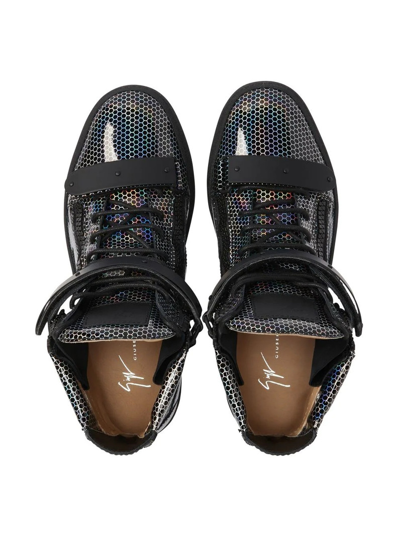 geometric-print high-top sneakers 4
