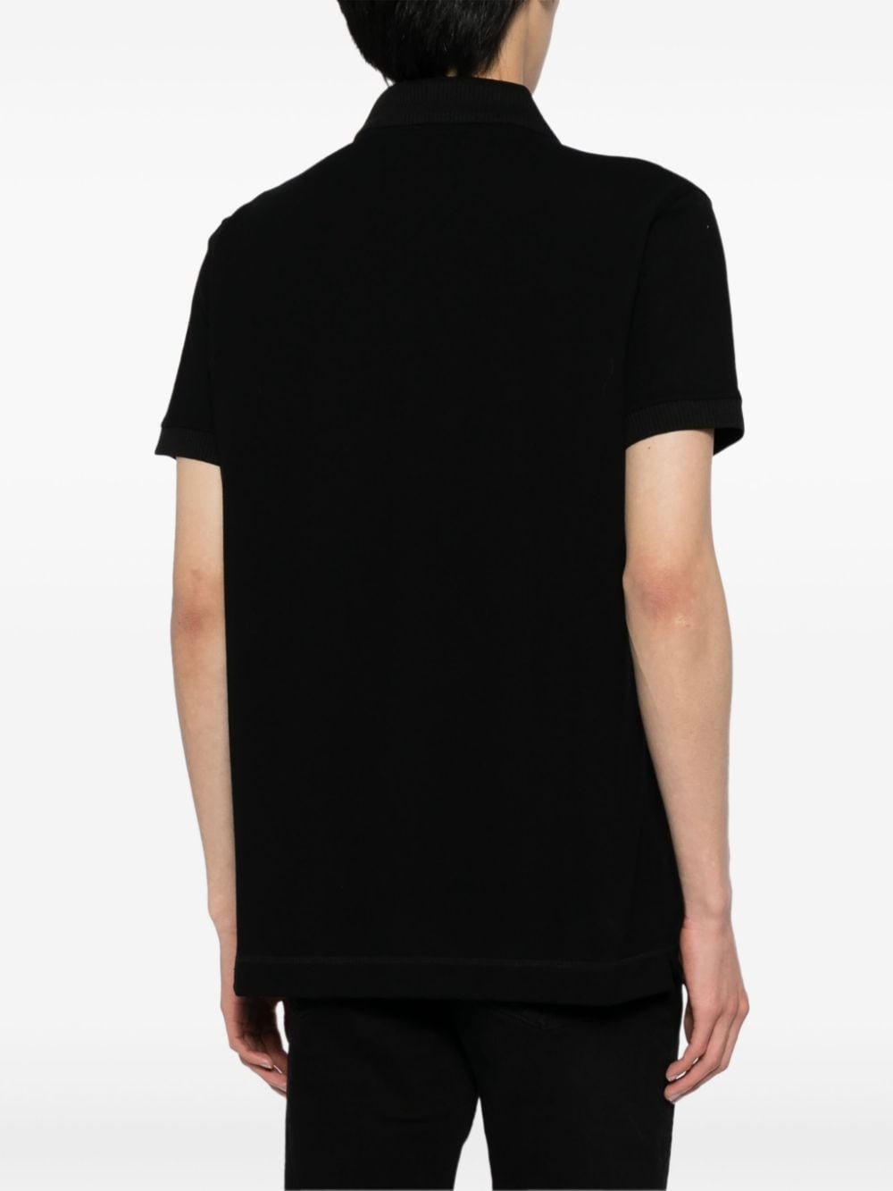logo-embroidered polo shirt - 4