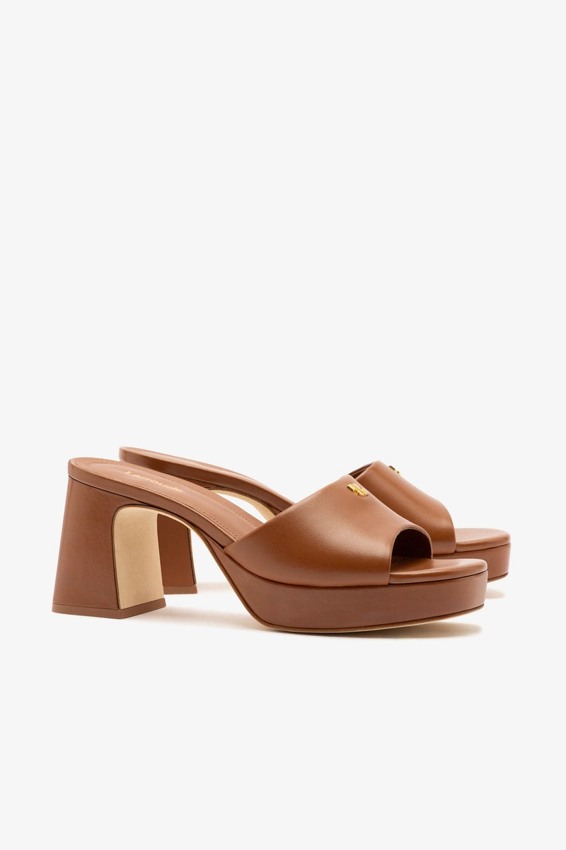 Dolly Low Mule In Caramel Leather 3