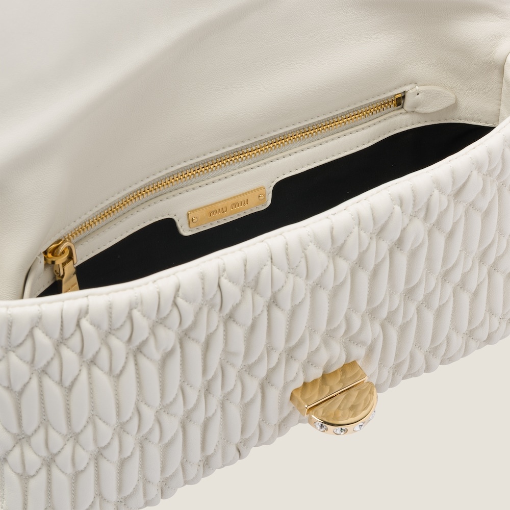 Miu Miu Iconic Crystal Cloqué Nappa leather bag - 4
