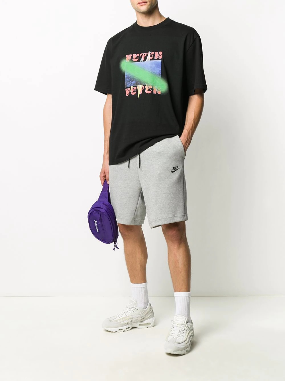 swoosh logo shorts - 2