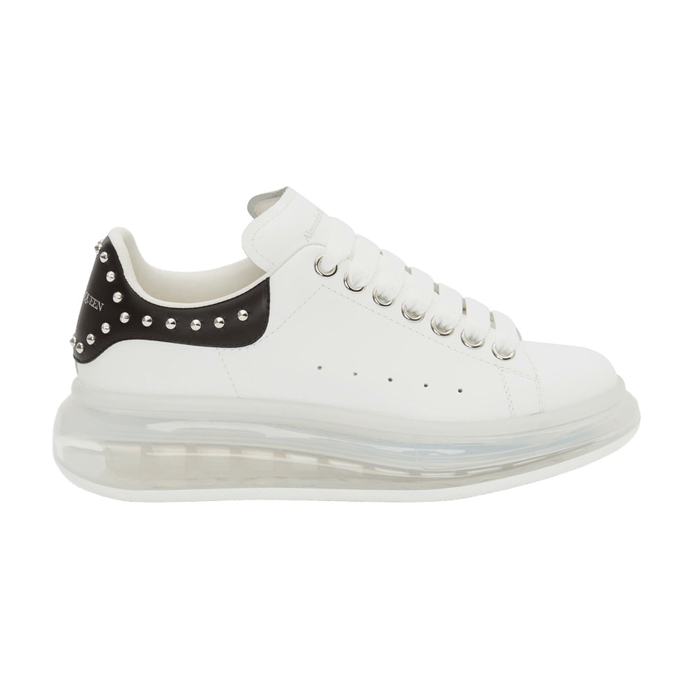 Alexander McQueen Wmns Oversized Sneaker 'Clear Sole Studded - White Black' - 1