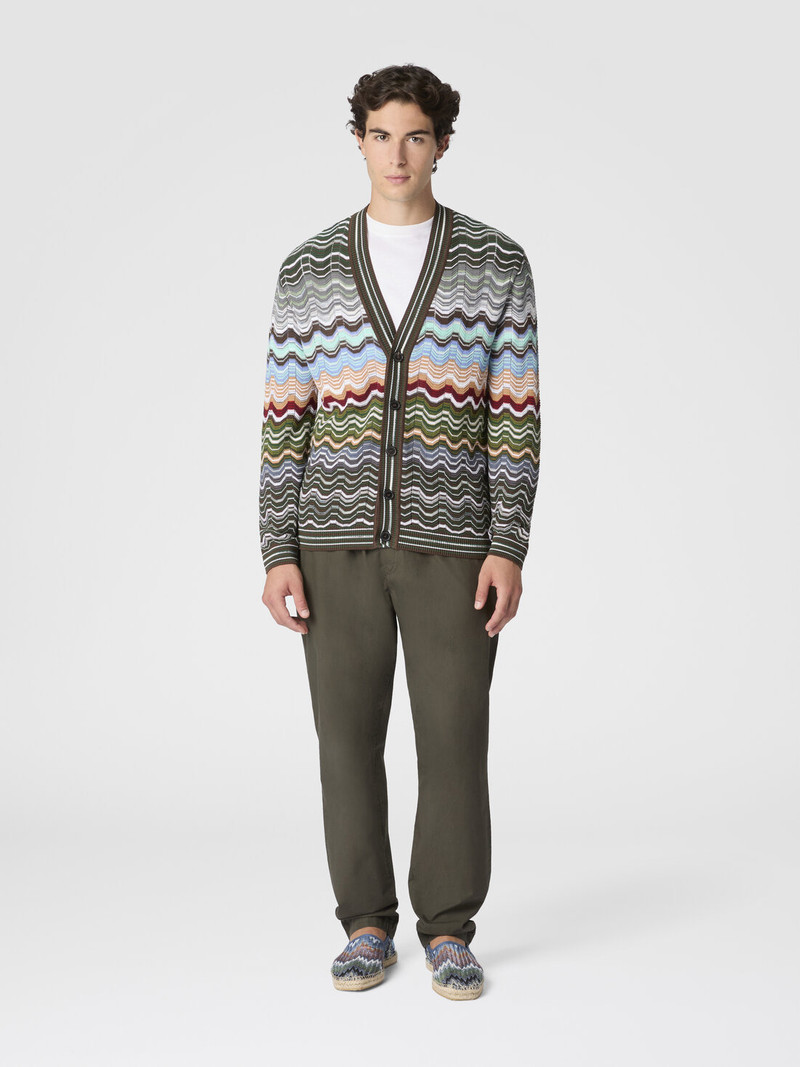 Missoni Cotton and viscose chevron cardigan with Greek motif outlook