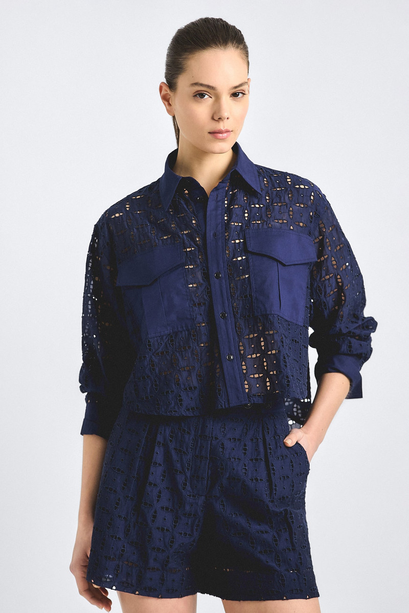 ANOUK CROPPED BUTTON DOWN SHIRT 1