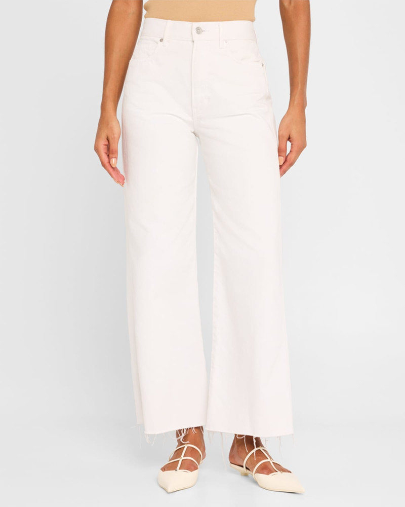 VERONICA BEARD Taylor Cropped High-Rise Wide Jeans outlook