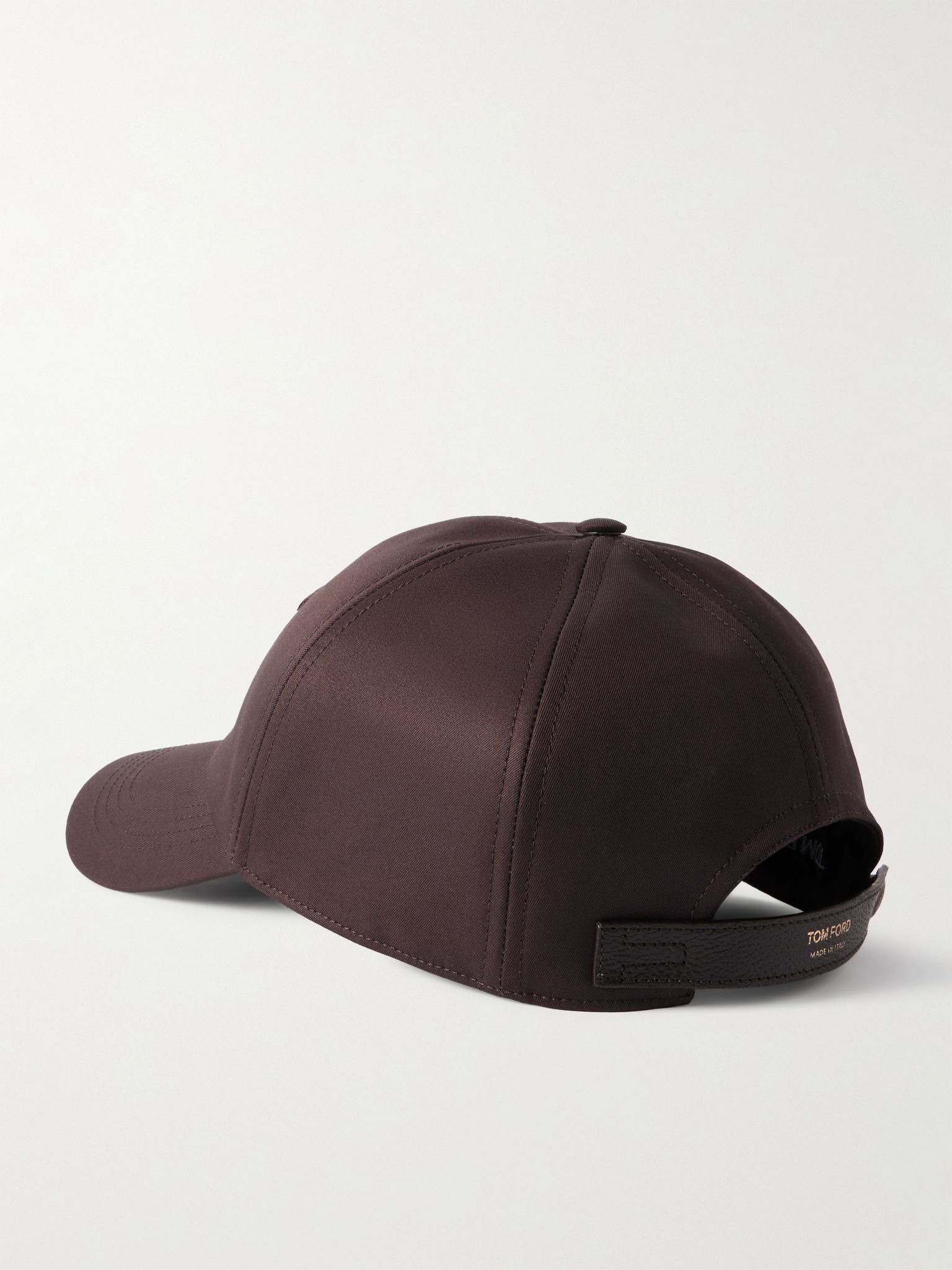 Leather-Trimmed Logo-Embroidered Cotton-Canvas Baseball Cap Dark brown - 3