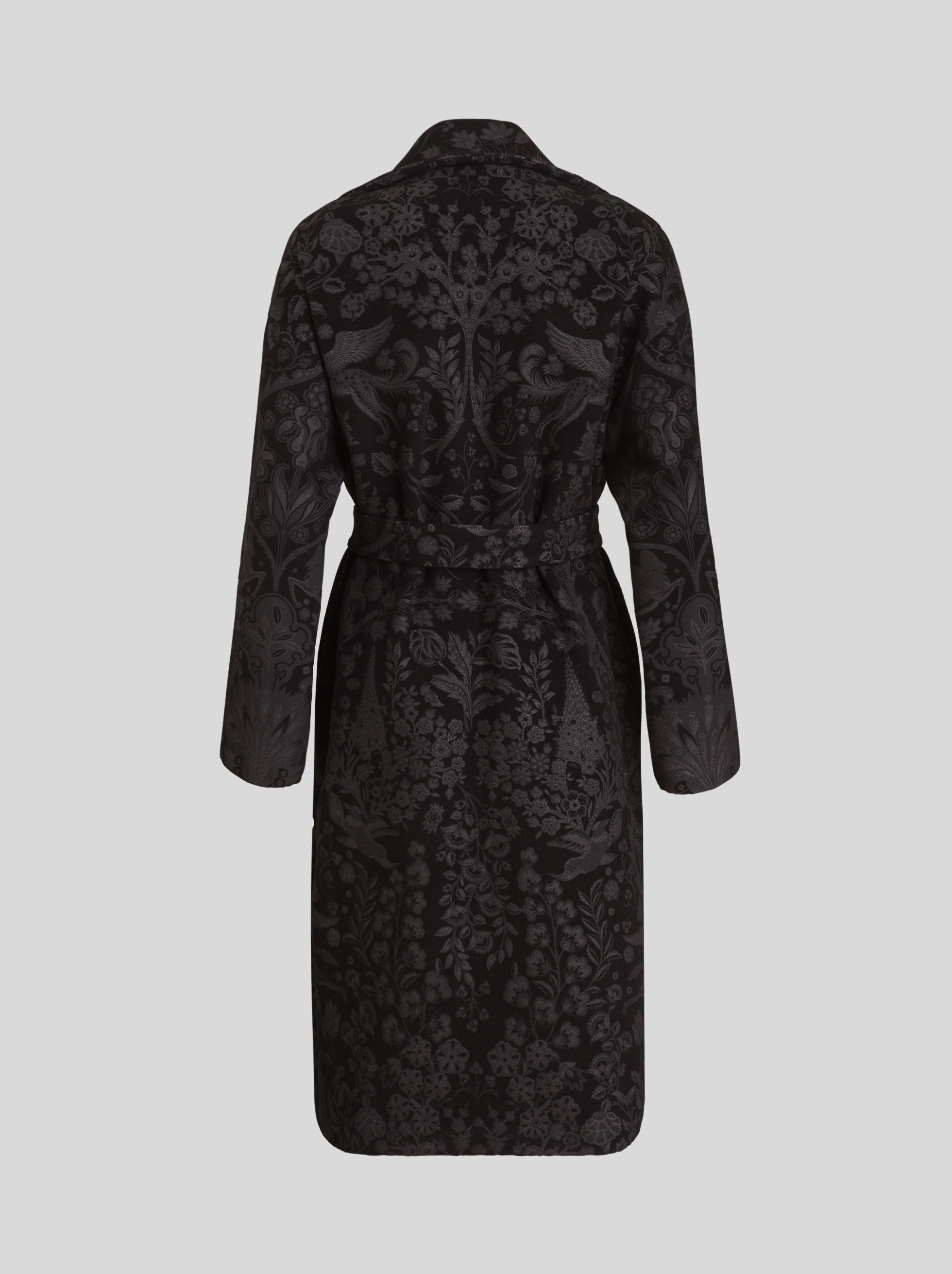 PRINTED WOOL AND CASHMERE COAT - 5