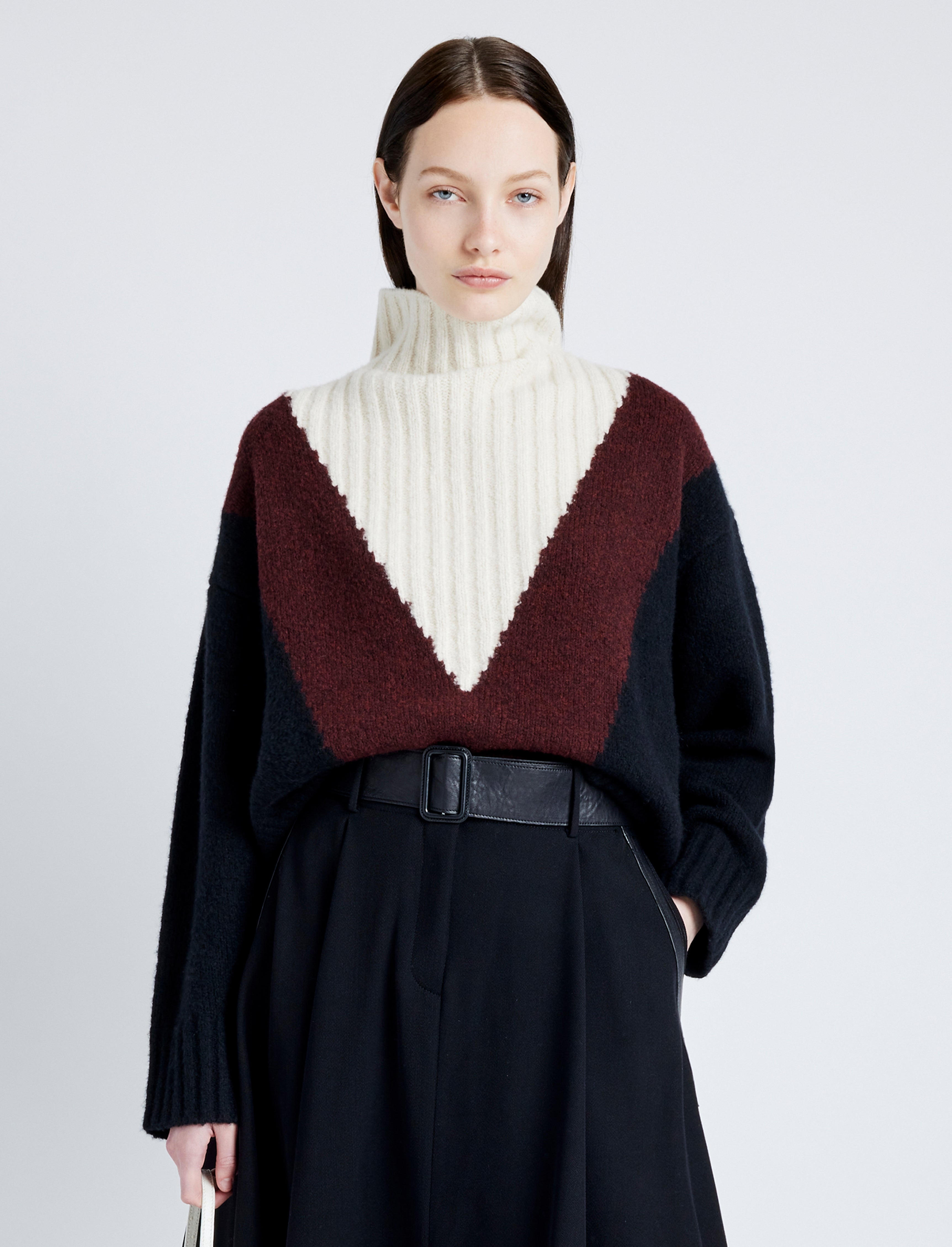 Alma Sweater in Graphic Intarsia - 1