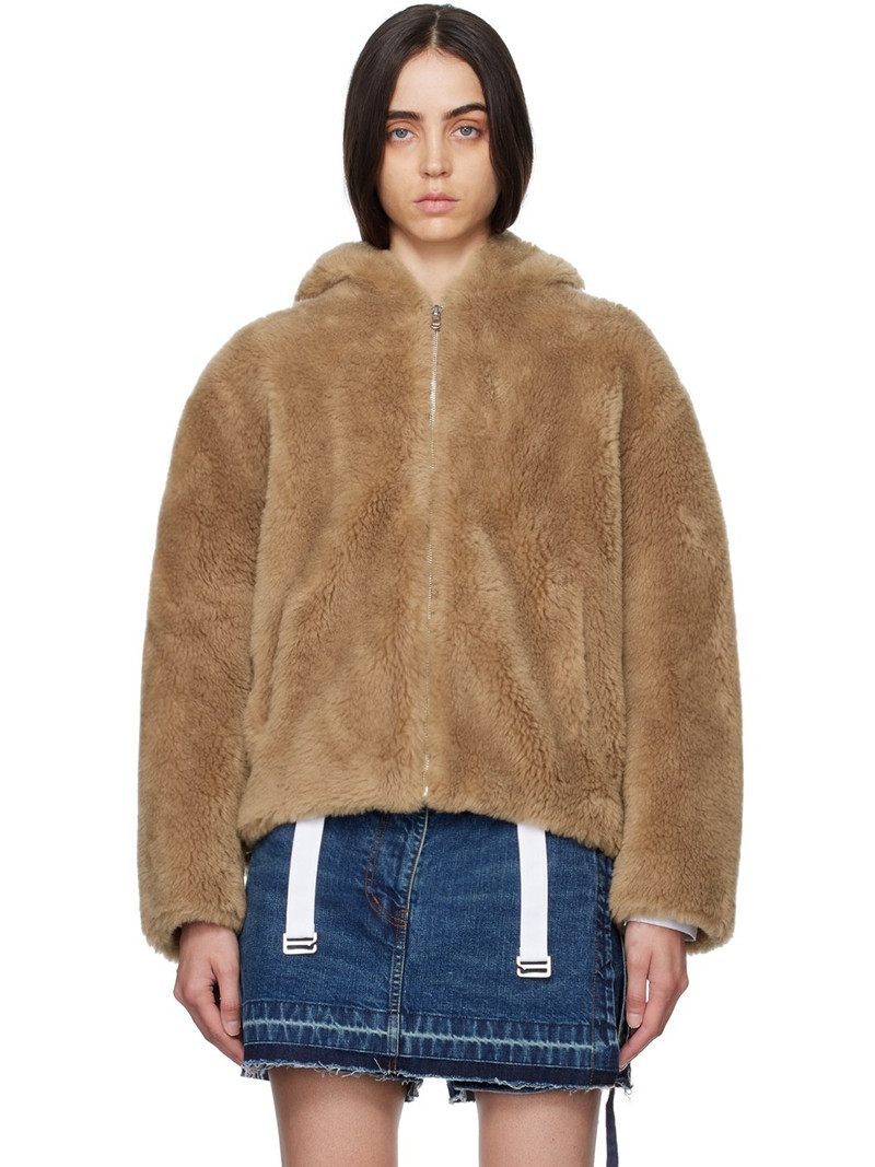 Tan Hooded Jacket - 1