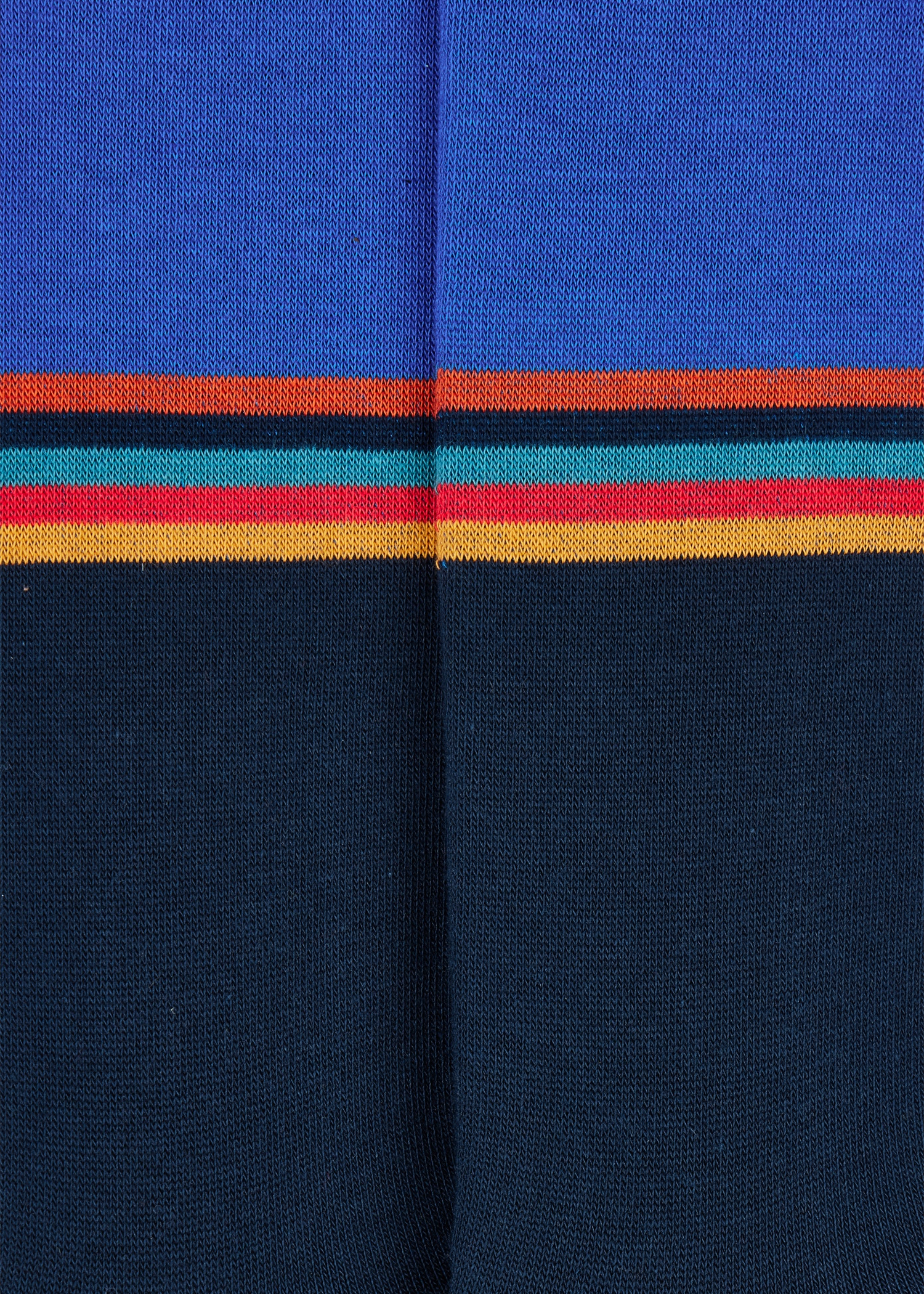 Light Blue and Navy 'Artist Stripe' Colourblock Socks - 3