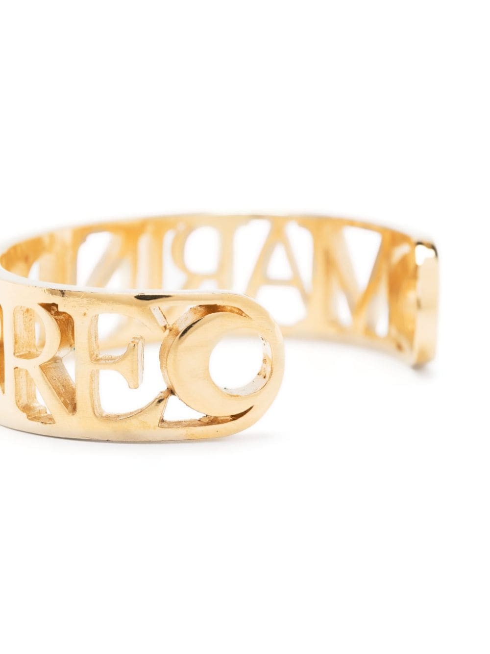 logo cut-out open-cuff bracelet - 3