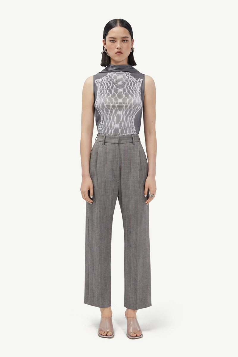 MM6 Maison Margiela Cropped pleated trousers outlook