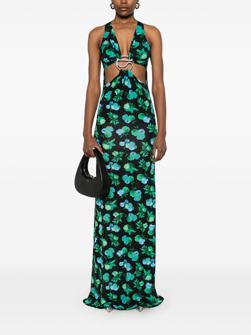 C-logo printed maxi dress - 2